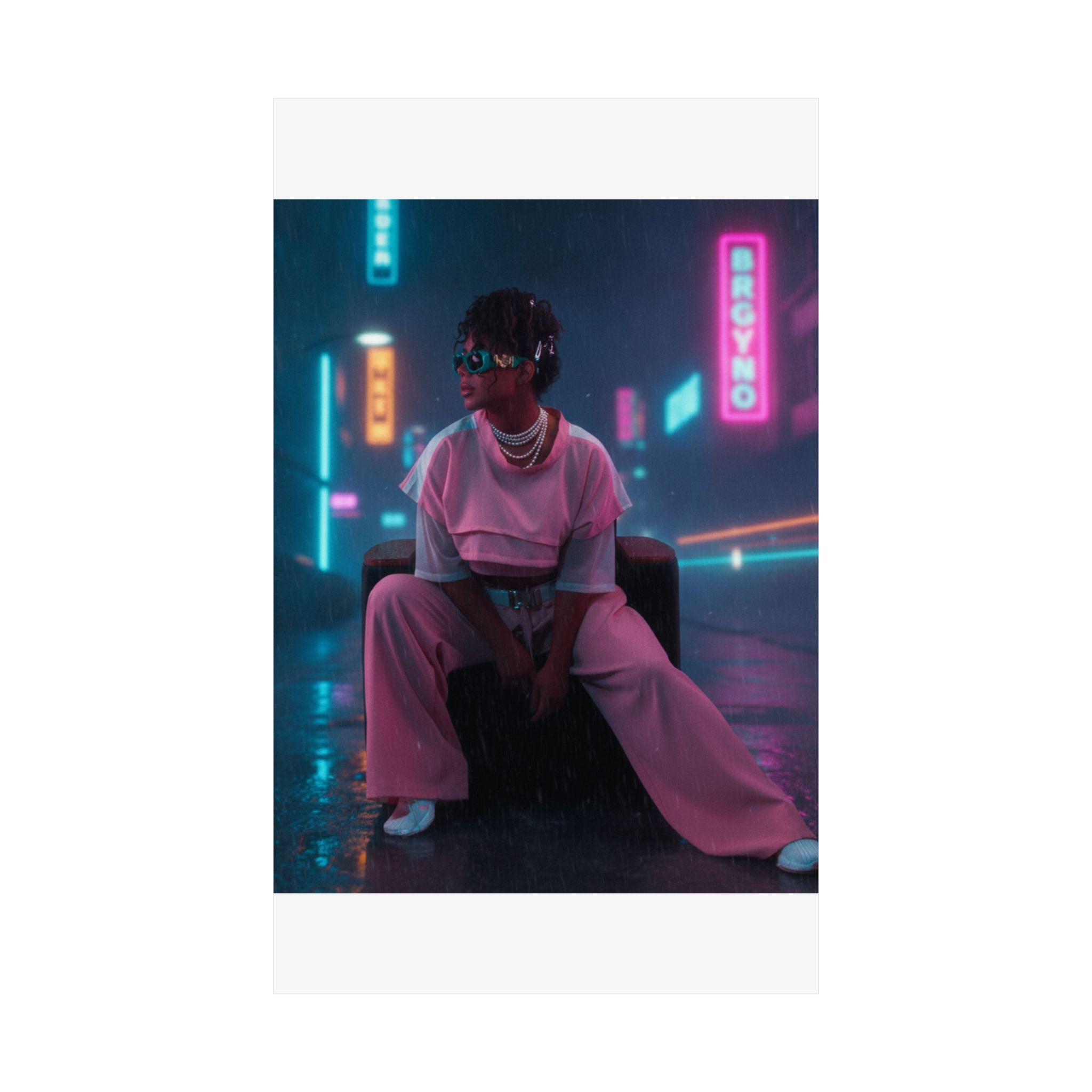 Neon Noir — Person — Matte Poster