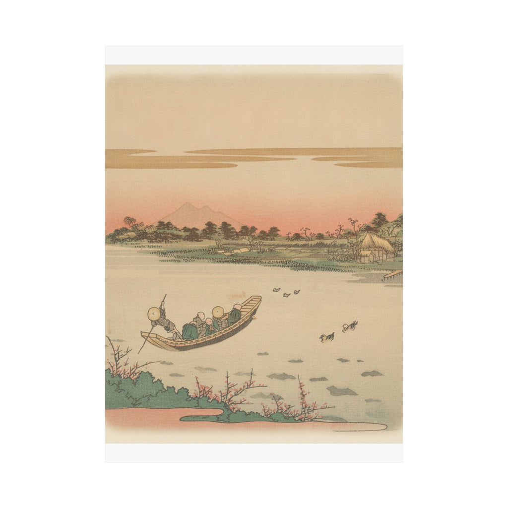 Southern Sunset — Boat Ferrying Across River — Matte Poster