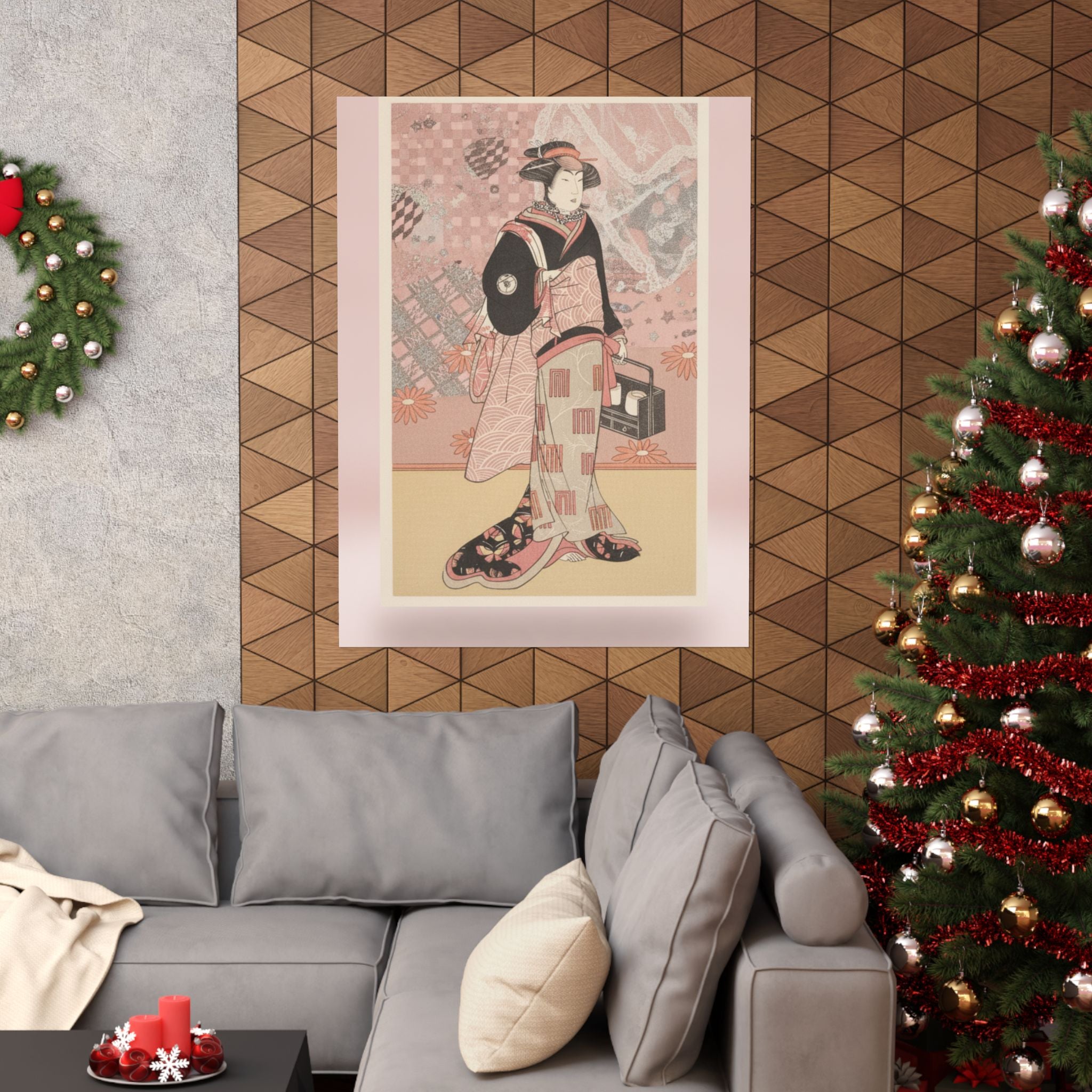 Product Marketing — The Actor Iwai Hanshiro Iv As A Woman In A Black Kimono — Matte Poster