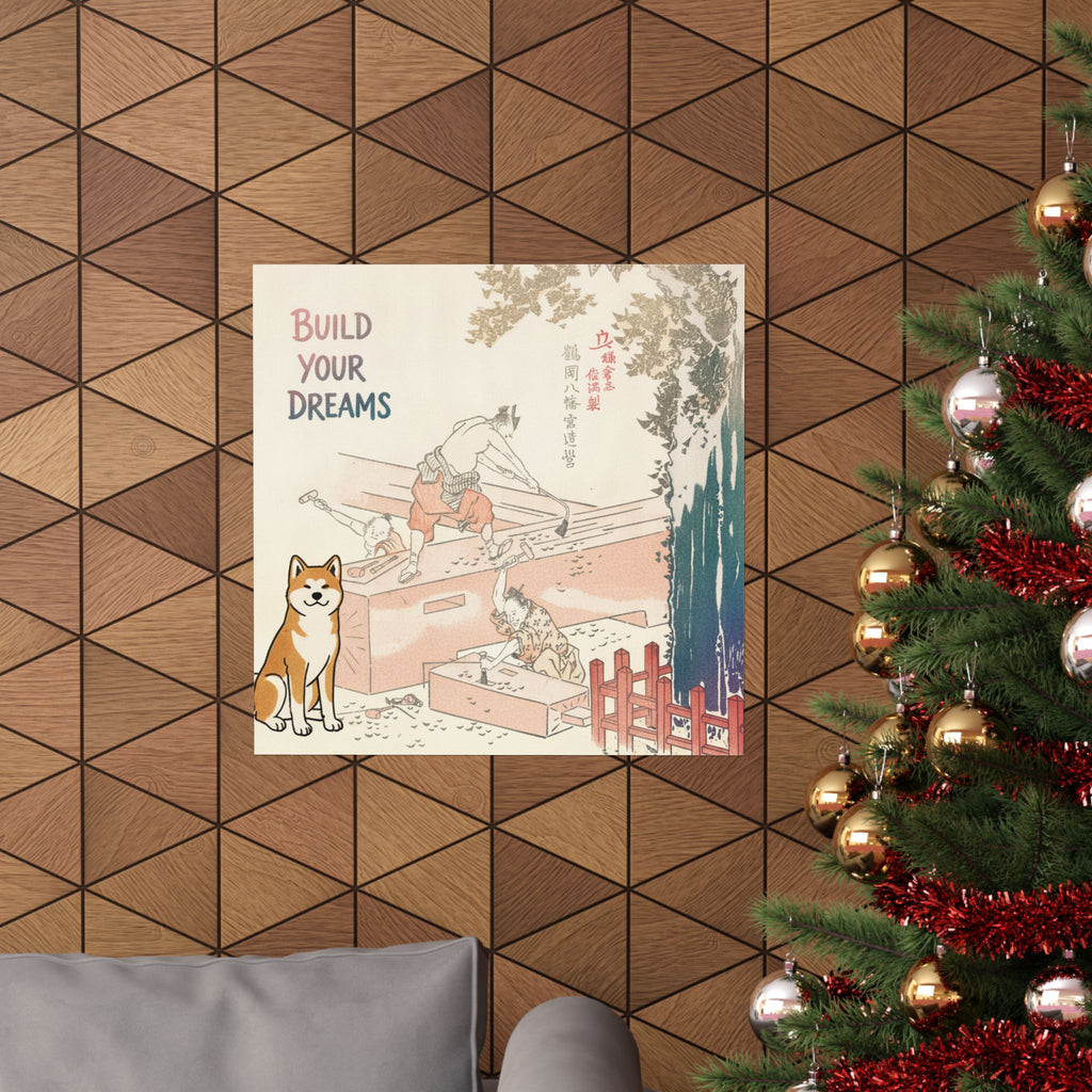 Affirmation — History Of Kamakura: Building Tsurugaoka Hachiman Shrine — Matte Poster