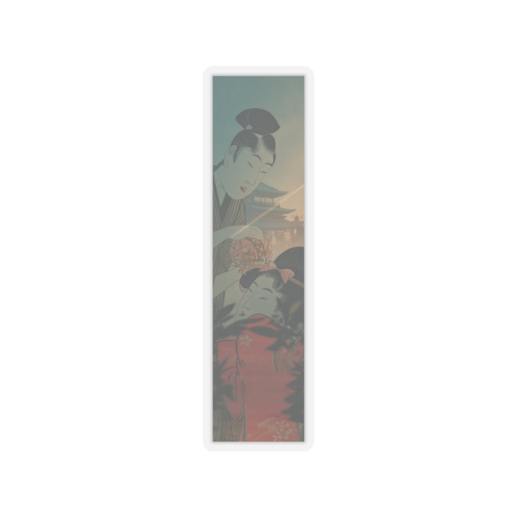 Cinematic — Man And Young Woman With A Ball — Kiss-Cut Sticker