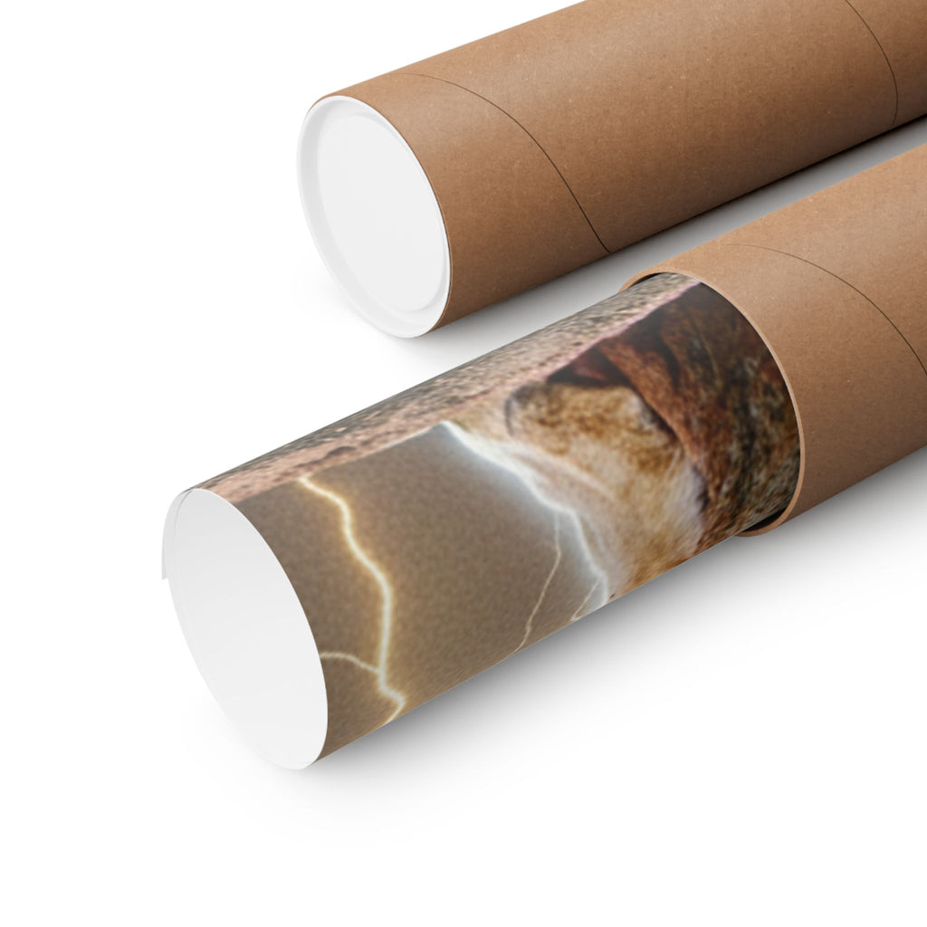 Dramatic Storm — Lion — Matte Poster