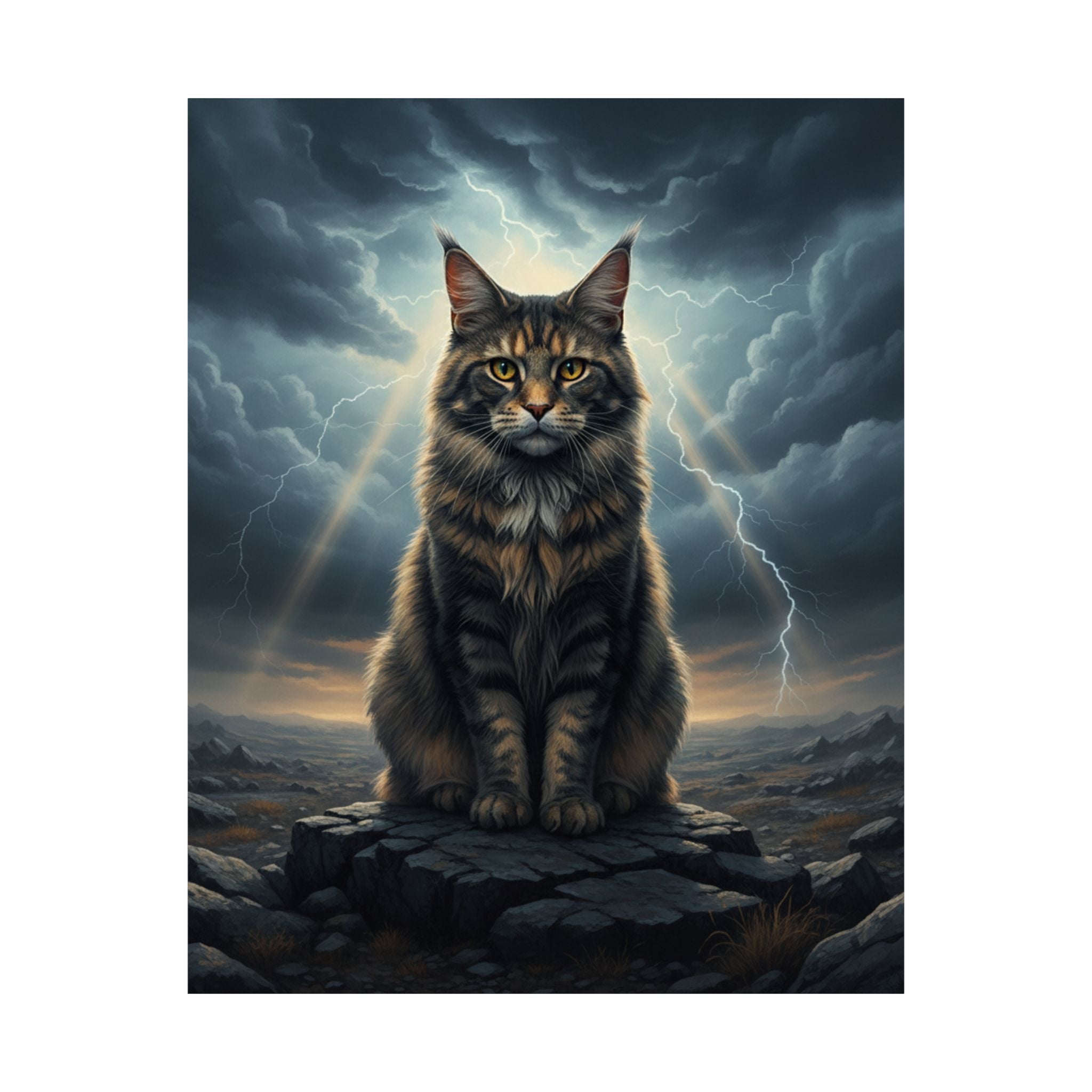 Dramatic Storm — Cat — Matte Poster