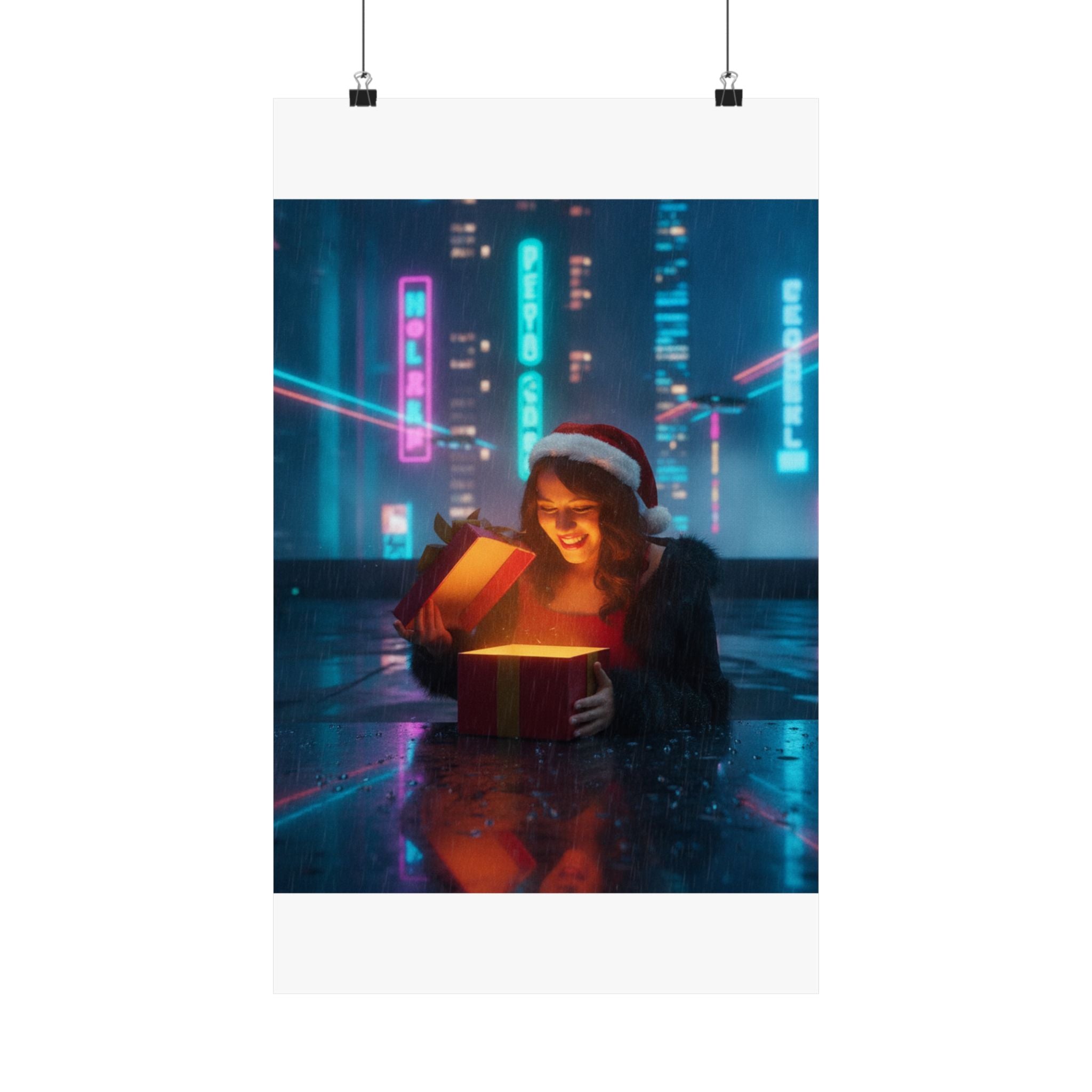 Neon Noir — Person — Matte Poster