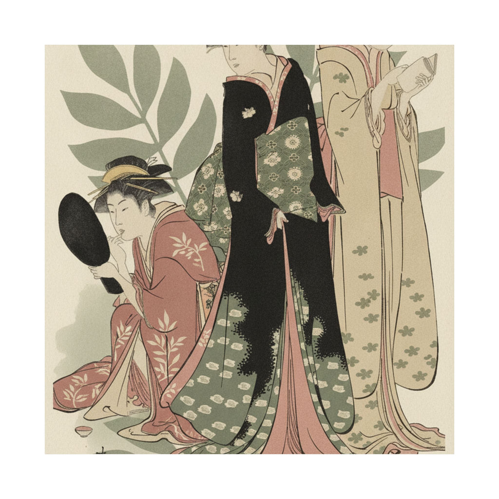 Botanical — Three Geishas Of Tachibana Street In Their Room — Matte Poster