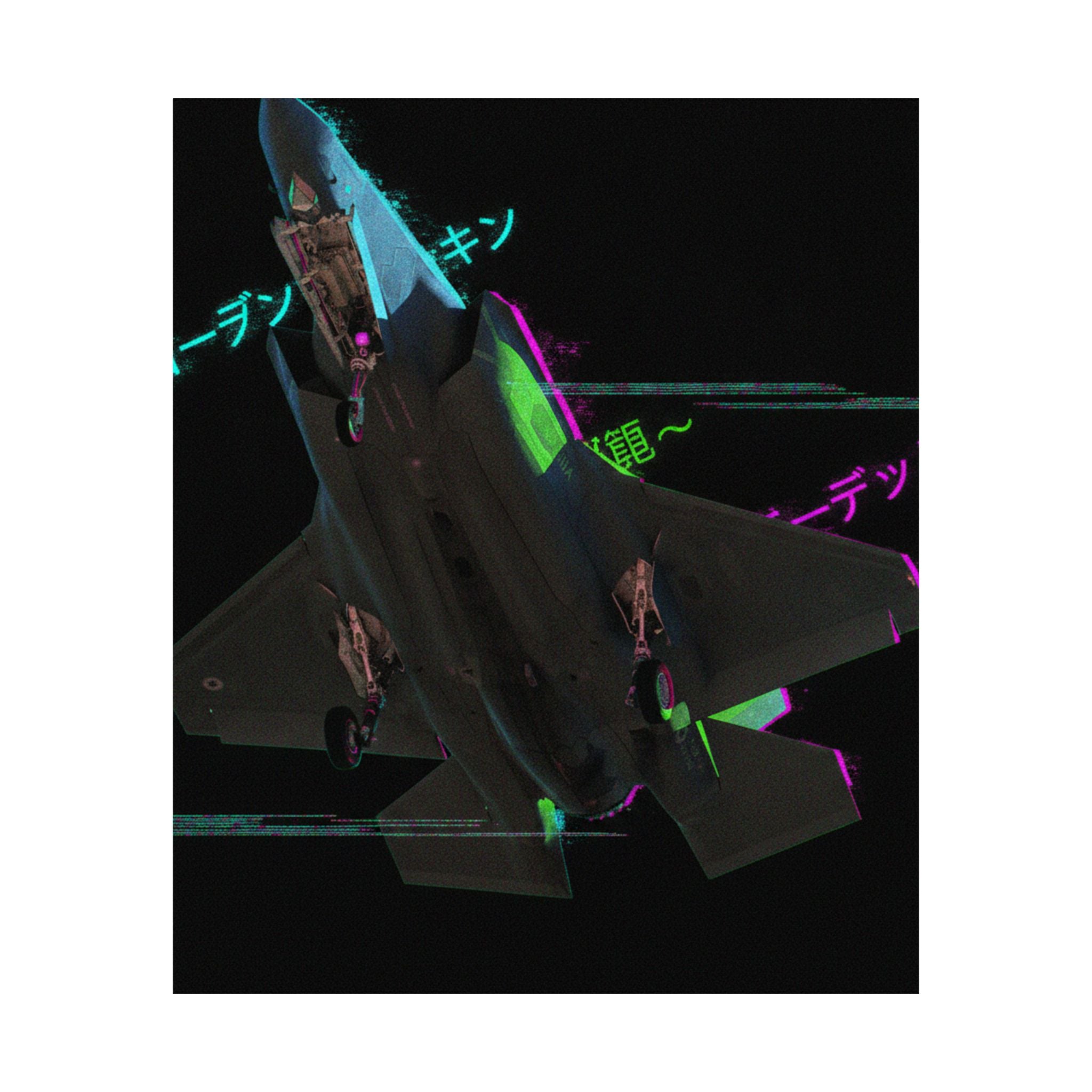 Glitch Culture — Plane — Matte Poster