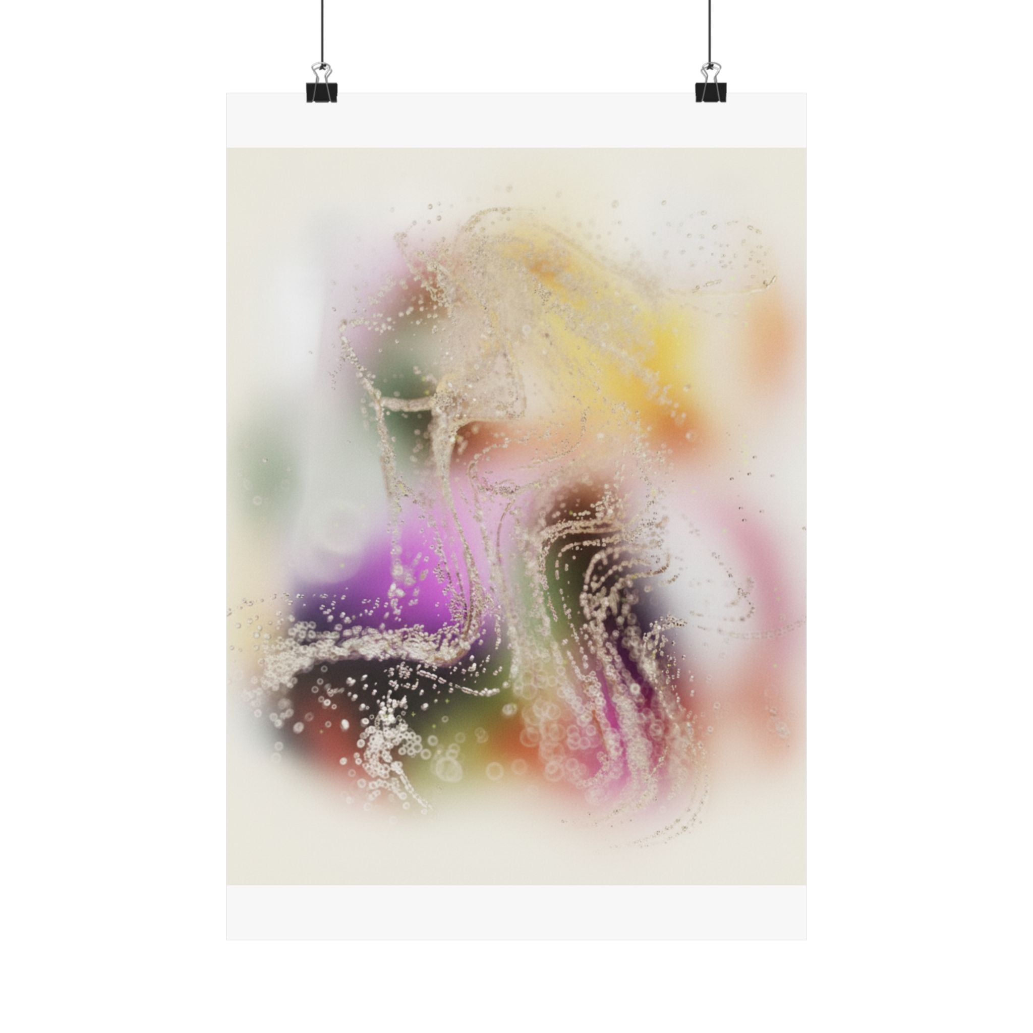 Dreamy Blurred Colour Cloud Abstract Art Poster