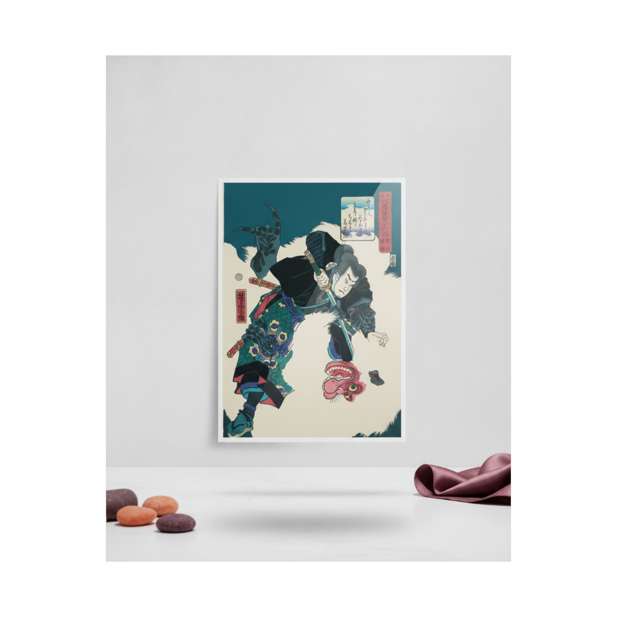 Product Marketing — The Warrior Slaying The Giant White Hihi — Matte Poster