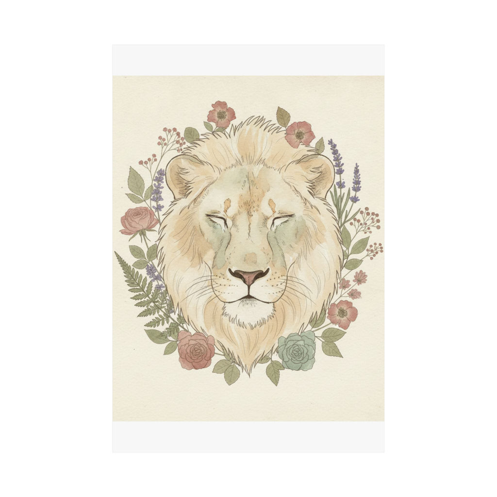 Botanical — Lion — Matte Poster