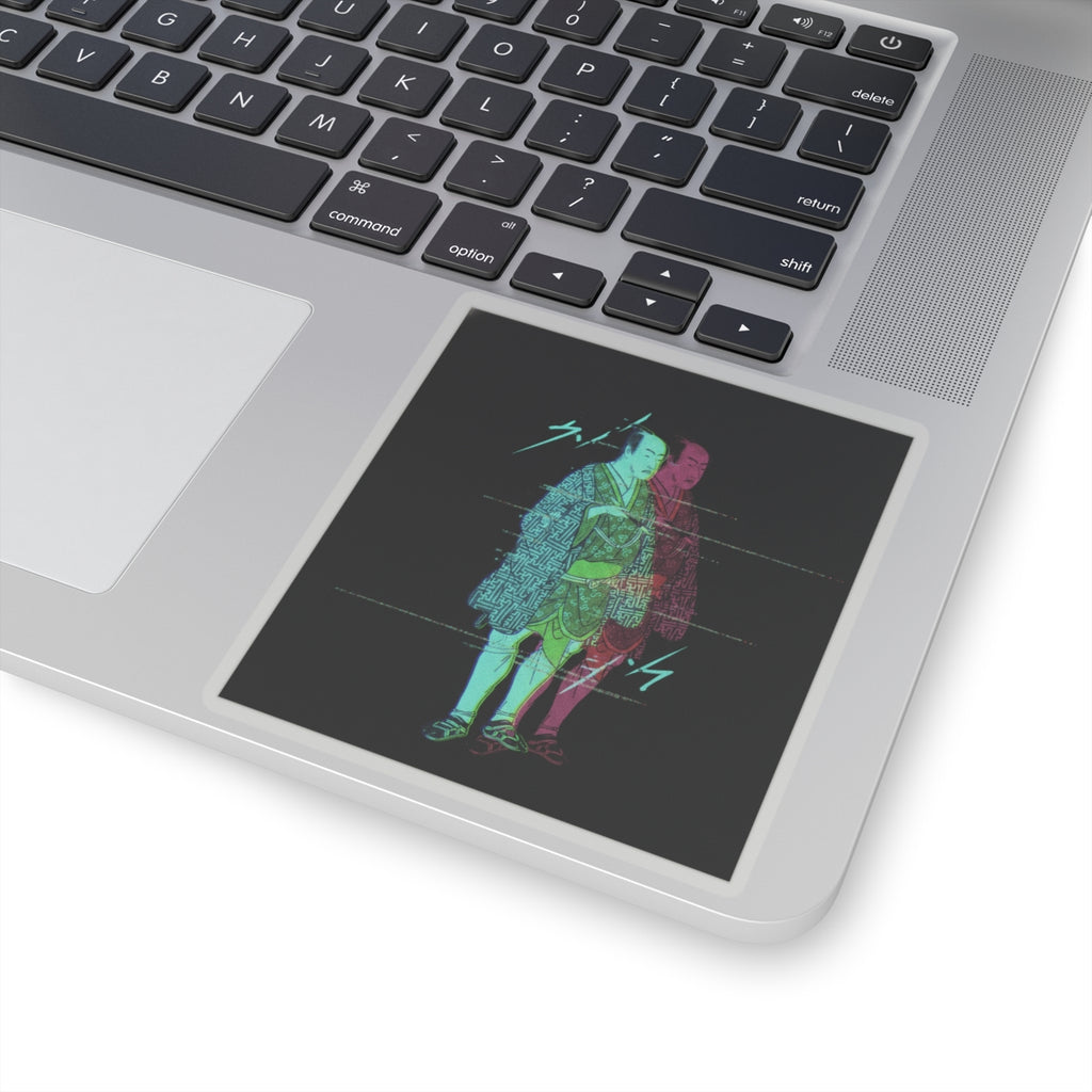 Glitch Culture — The Fourth Matsumoto Koshiro As A Man Dressed In A Short Kimono — Kiss-Cut Sticker