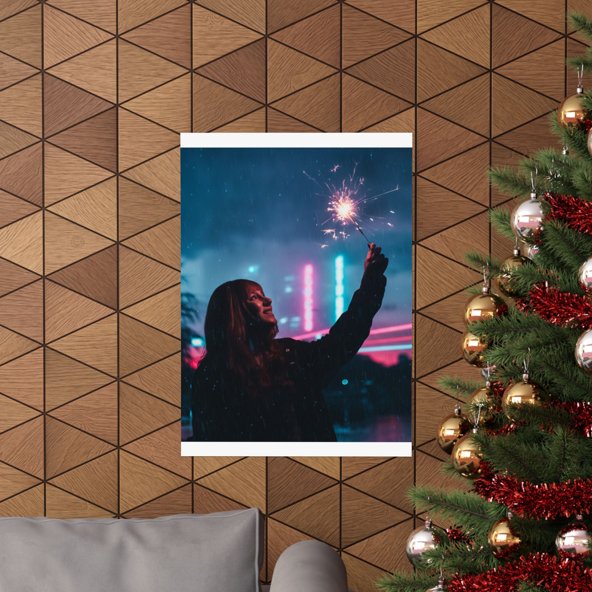 Neon Noir — Person — Matte Poster