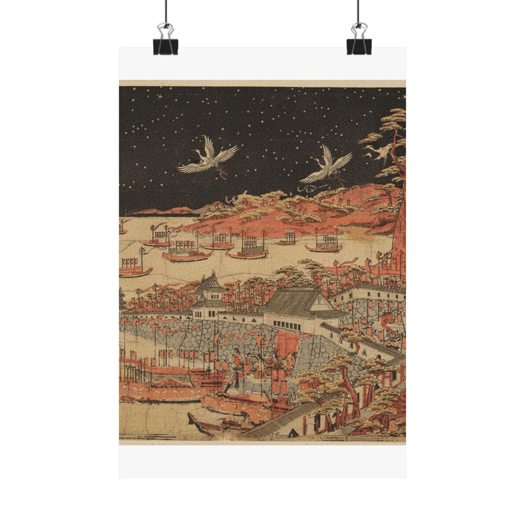 Japanese Street — Battle Of Ichi–No–Tani, March 21, 1184 — Matte Poster