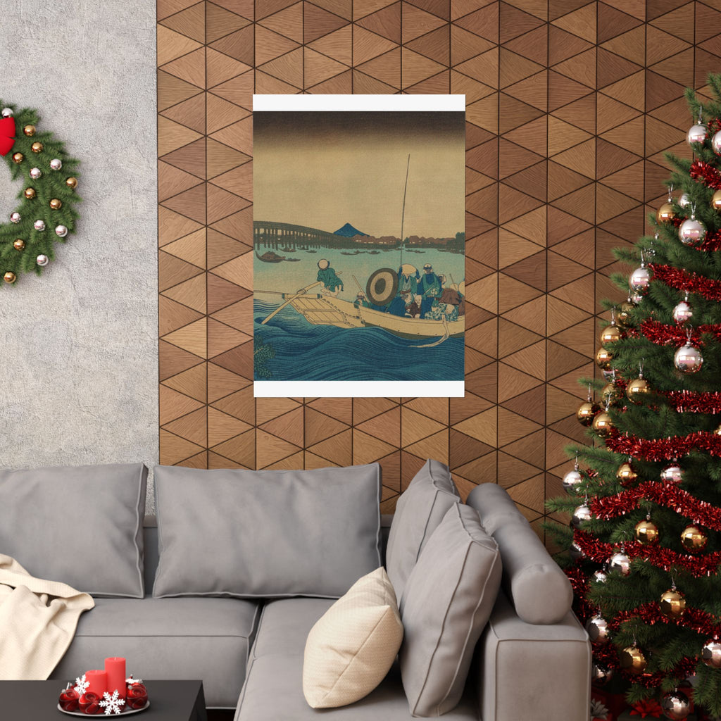 Cinematic — Viewing The Sunset Over Ryōgoku Bridge From The Onmayagashi Embankment (Onmayaga — Matte Poster