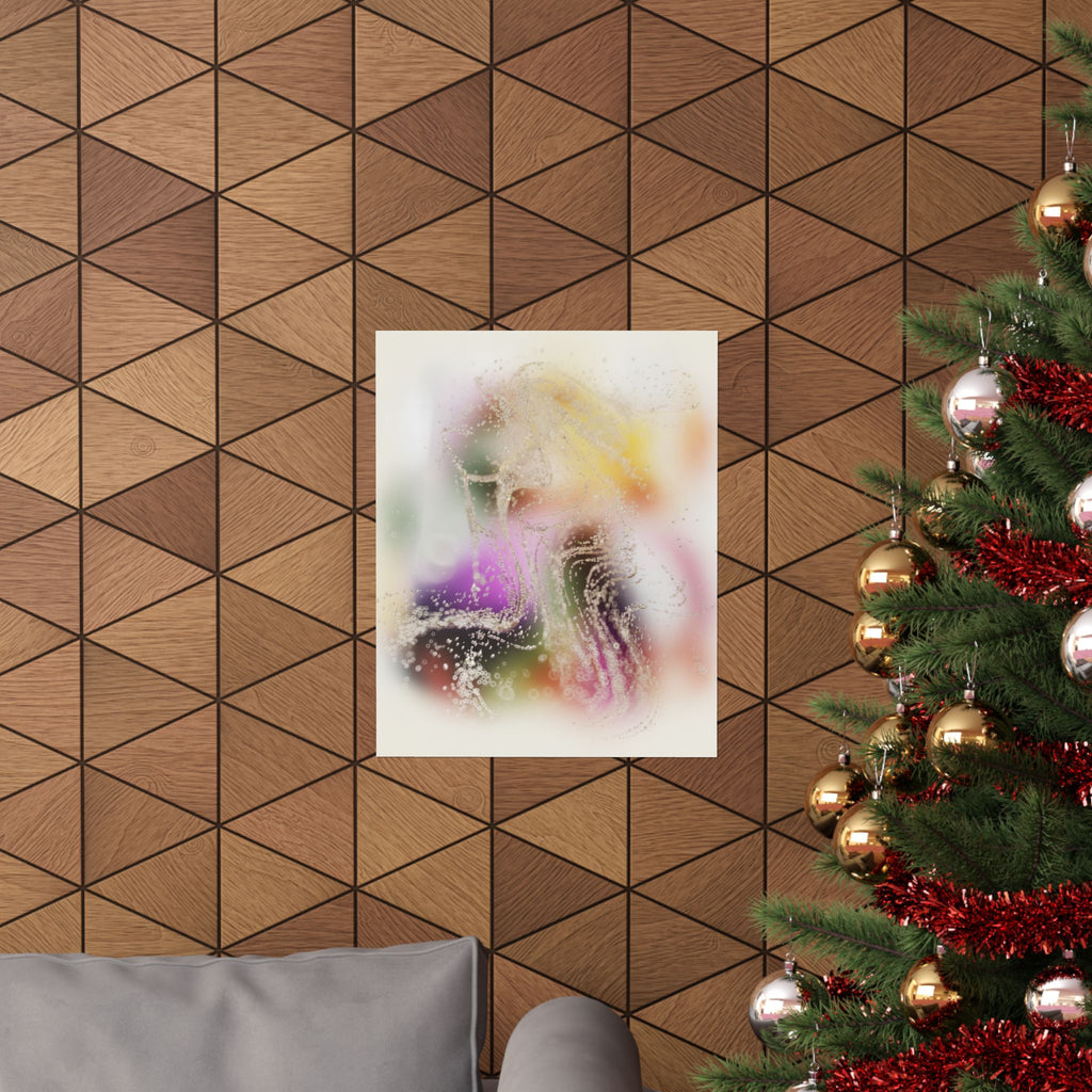 Dreamy Blurred Colour Cloud Abstract Art Poster