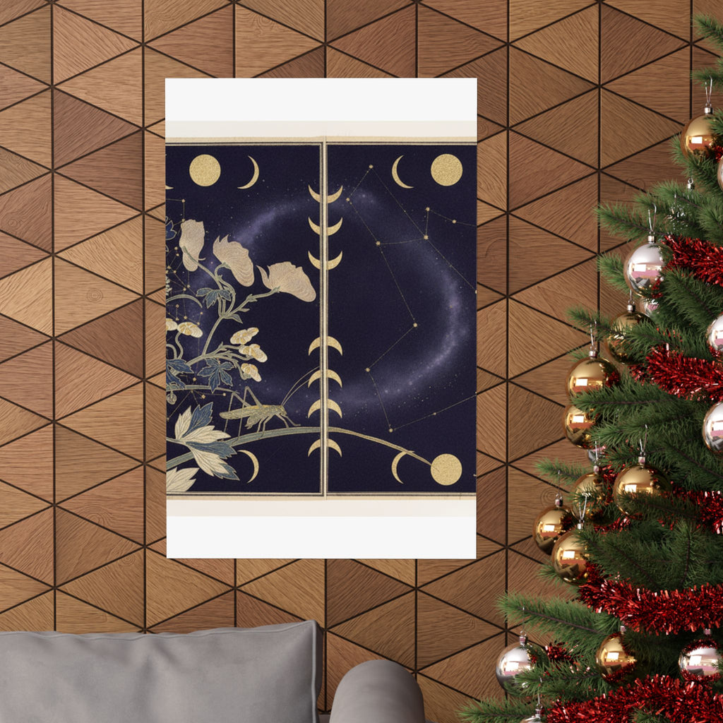 Celestial — Katydid (Umaoi-Mushi); Centipede, (Mukade), From The Picture Book Of Crawling Cr — Matte Poster