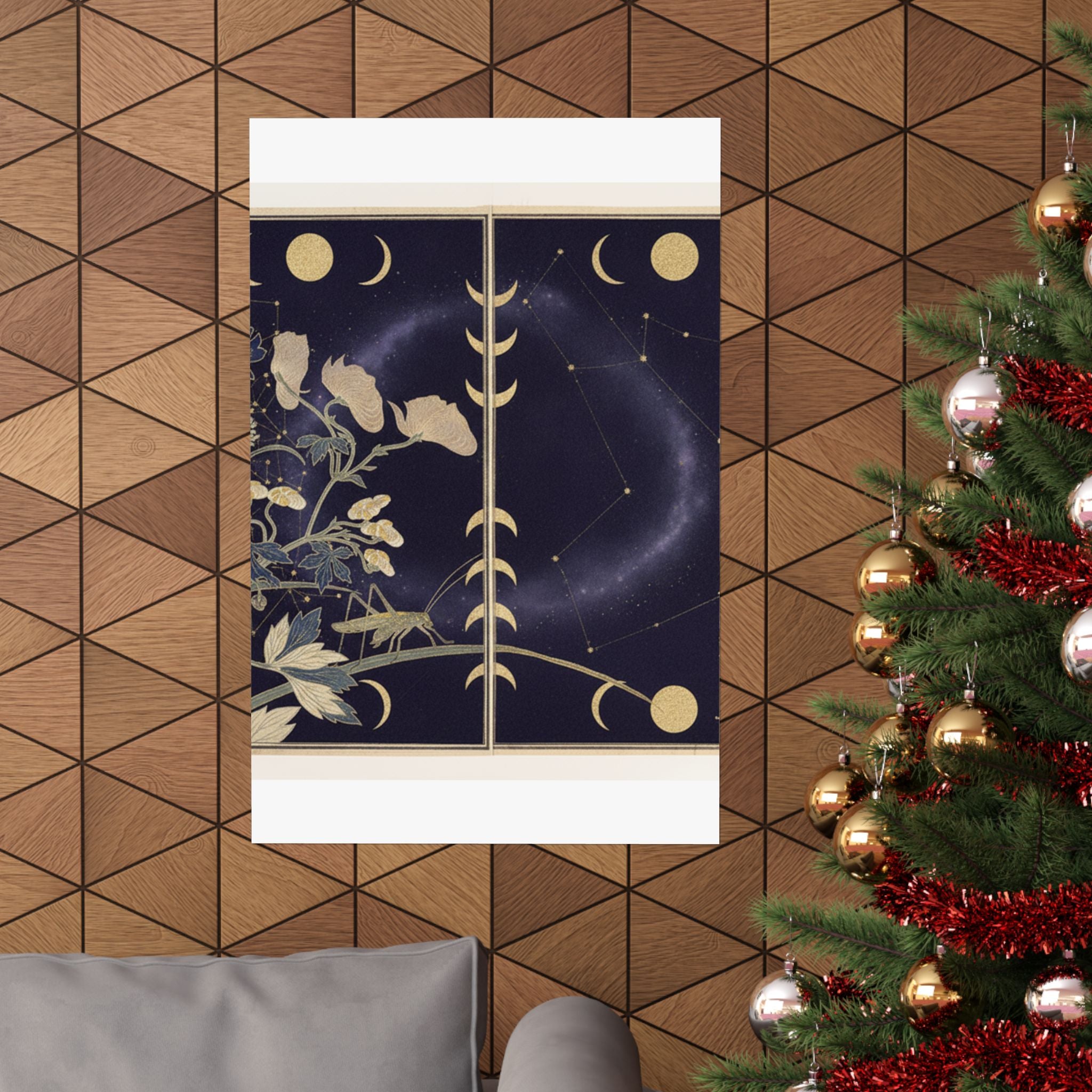 Celestial — Katydid (Umaoi-Mushi); Centipede, (Mukade), From The Picture Book Of Crawling Cr — Matte Poster