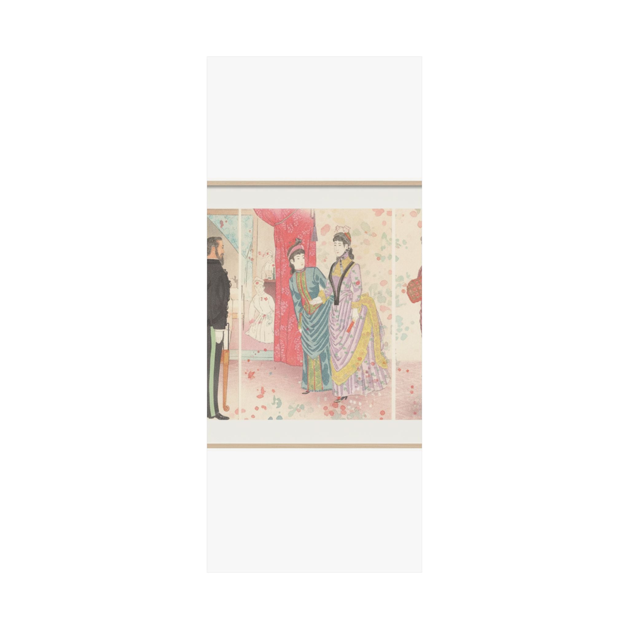 Watercolor — Illustration Of The Empress Visiting A Field Hospital [In Hiroshima] (Yasen Byōi — Matte Poster