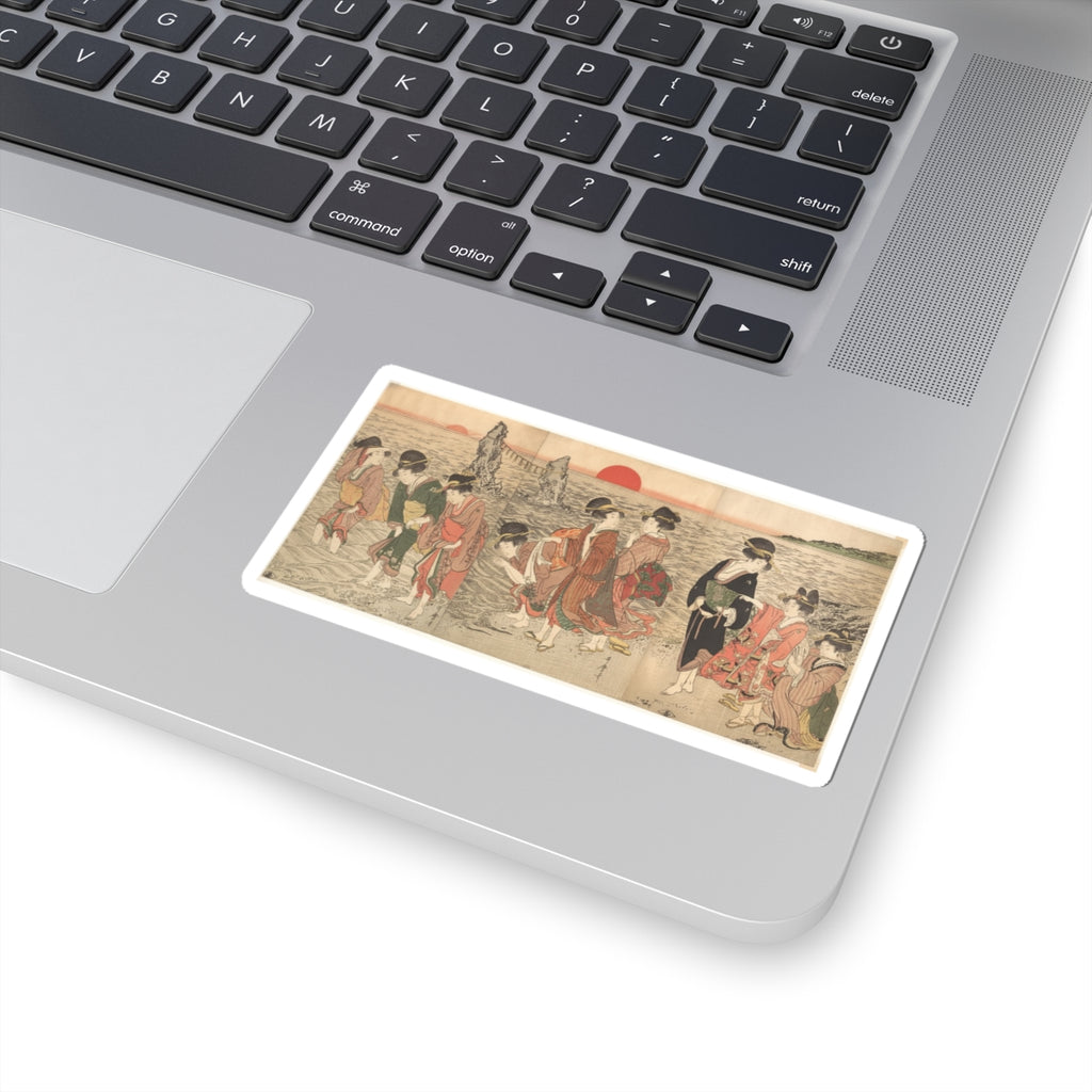 Ecommerce Main — Women Worshipping The Rising Sun Between The Twin Rocks At Ise — Kiss-Cut Sticker