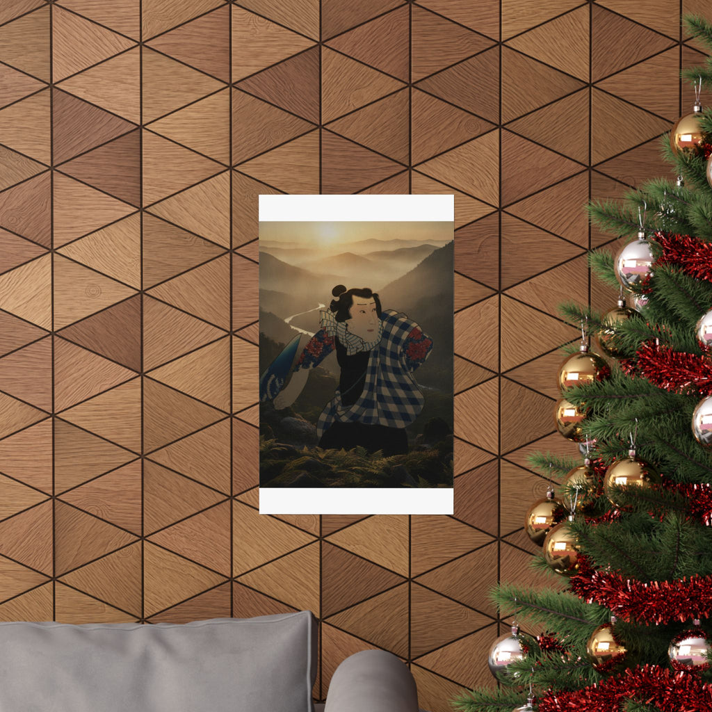 Scenic Nature — Ichimura Takenojō V As Yukanba Kozō Kichiza, From A Modern Water Margin (Kinsei  — Matte Poster