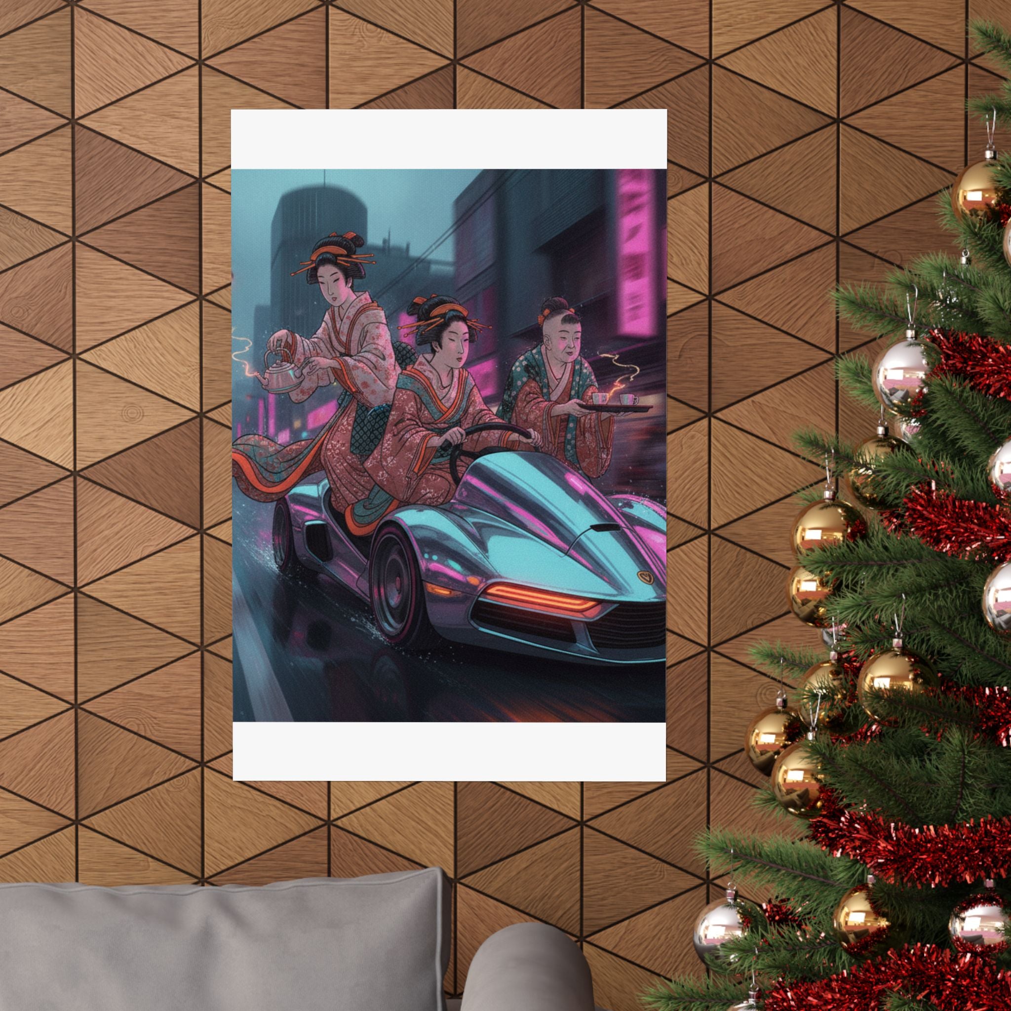 Fast Furious — Two Young Ladies Having Tea Attended By Elderly Servant — Matte Poster