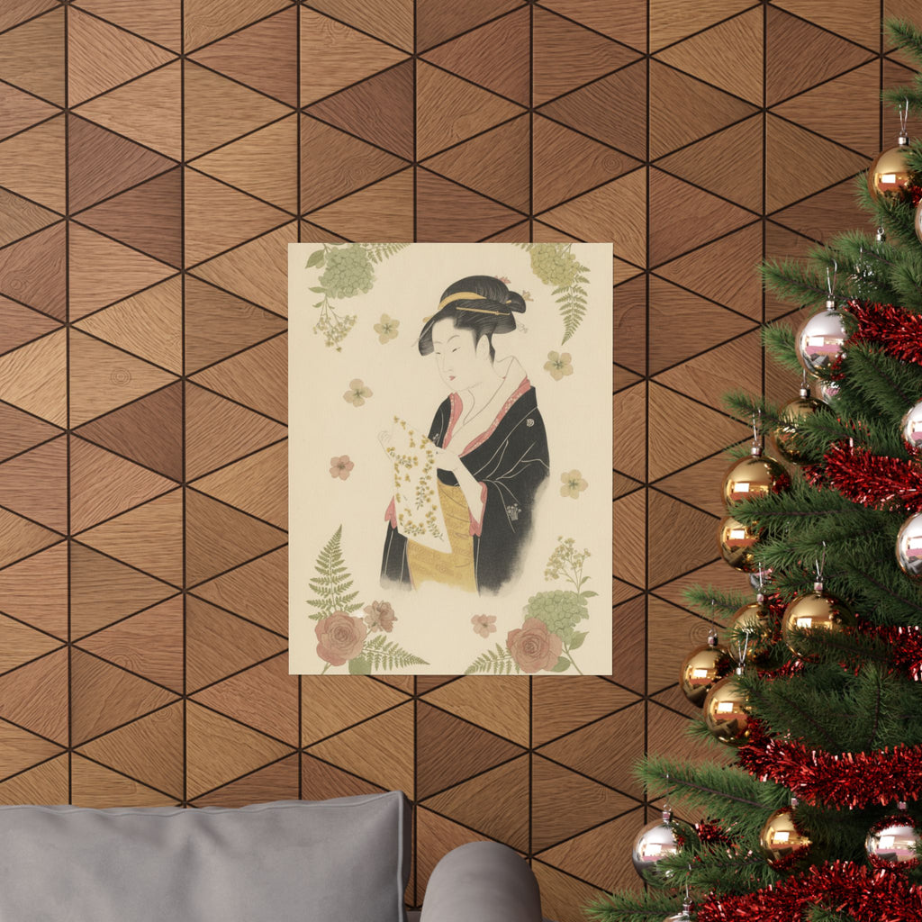 Botanical — The Lady Tomimoto Toyohina Reading A Letter — Matte Poster