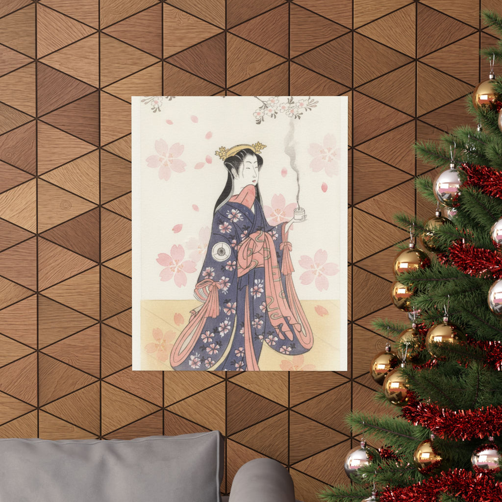 Watercolor — The Actor Iwai Hanshirō Iv As Sakura Hime, The Cherry Princess — Matte Poster