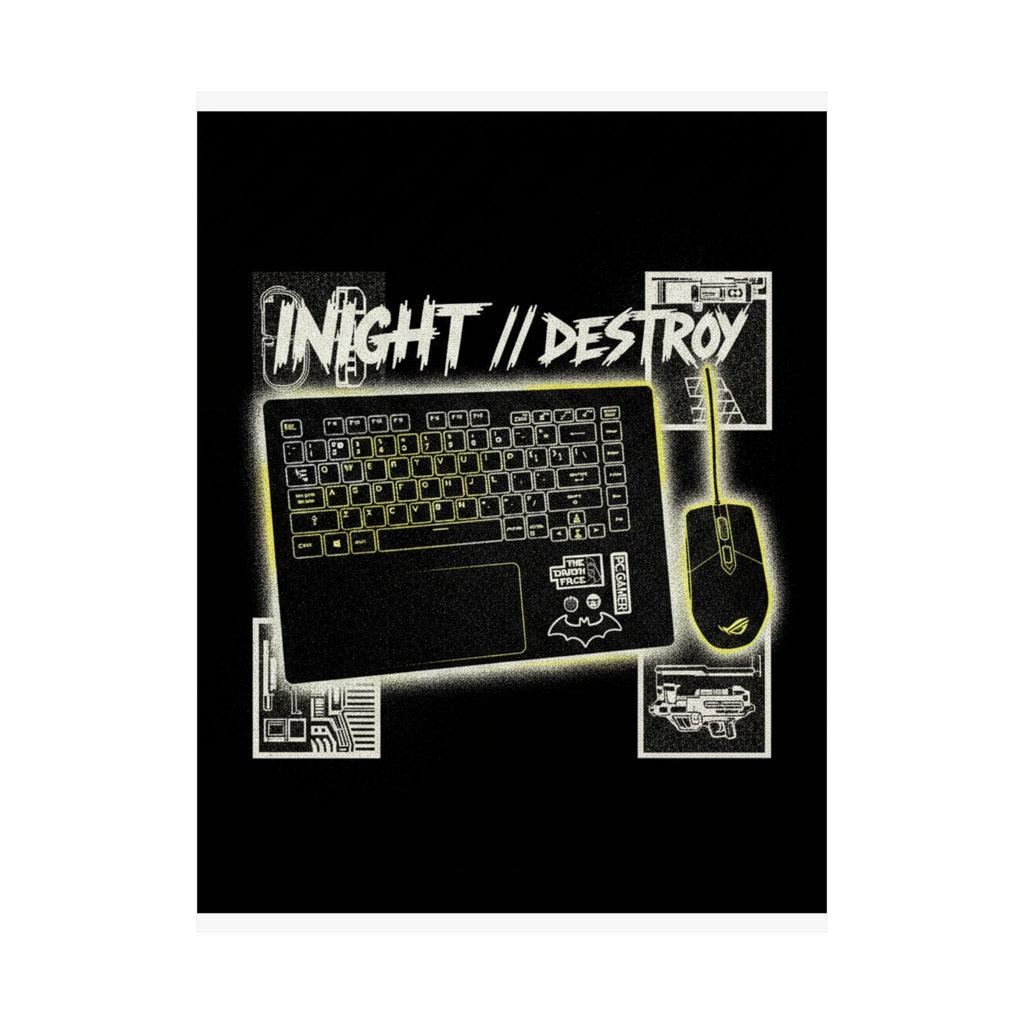 Streetwear Collage — Keyboard — Matte Poster