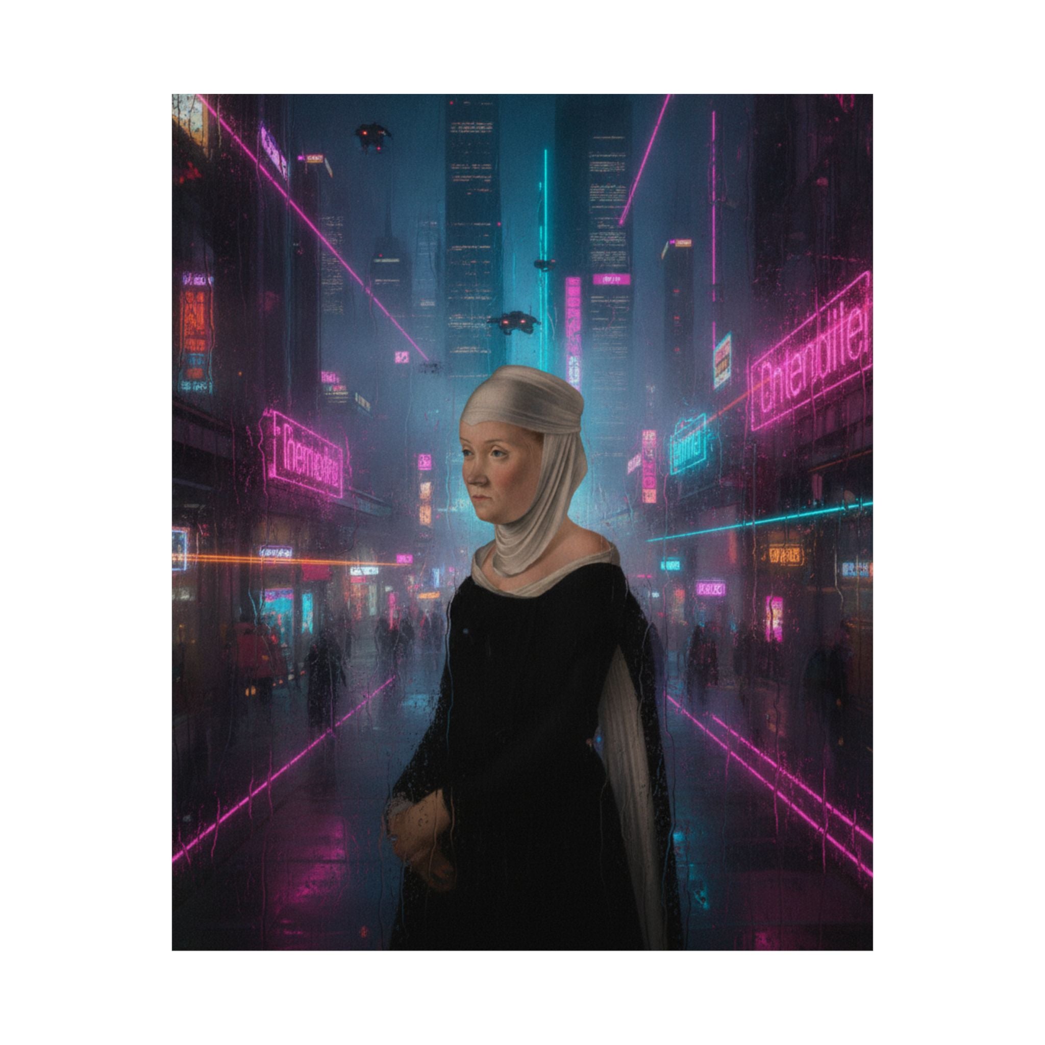 Neon Noir — Person — Matte Poster