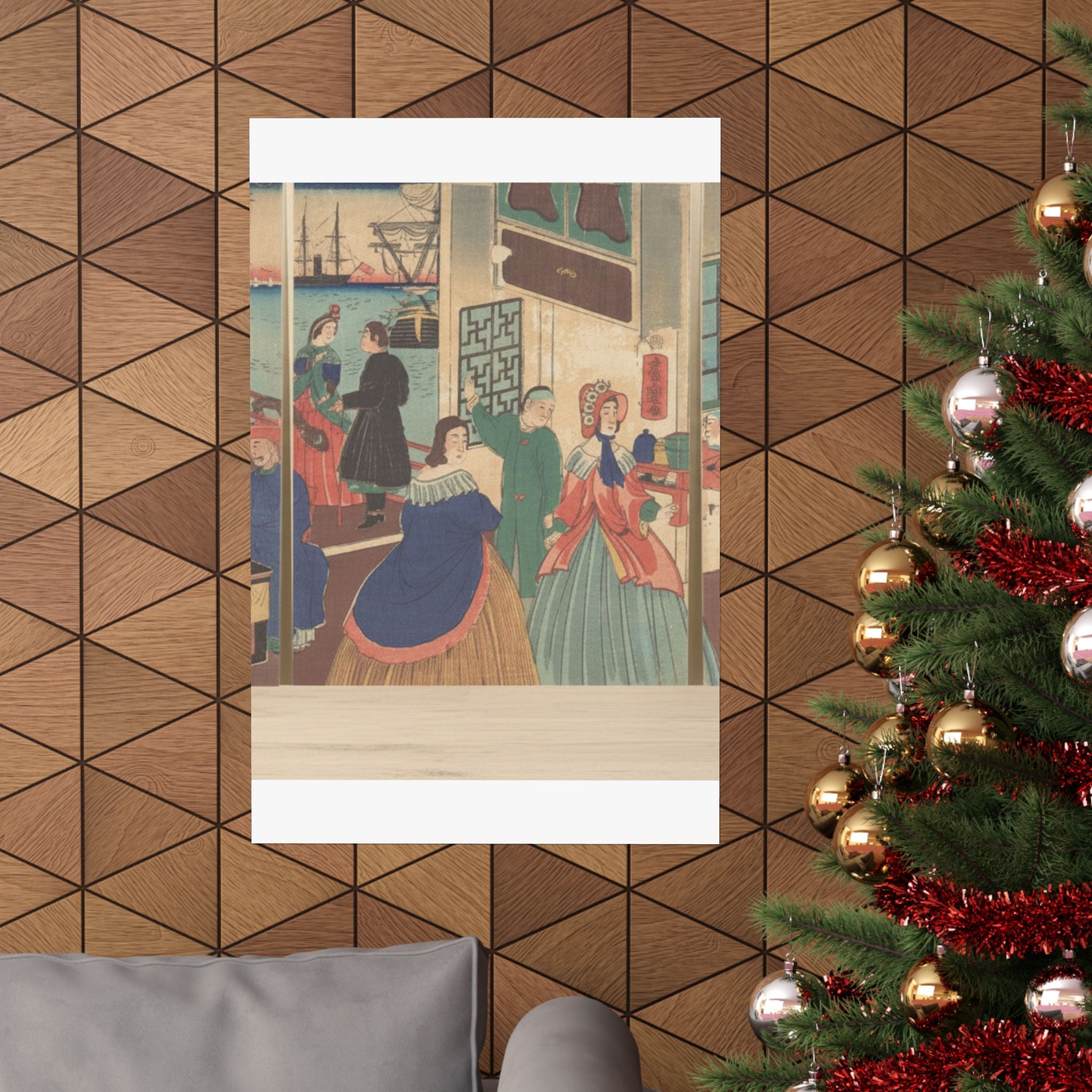 Product Marketing — People Of The Five Nations Drinking And Eating (Gokakoku Jinbutsu Dontaku No Zu) — Matte Poster