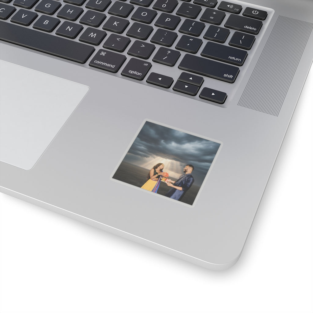 Dramatic Storm — Person — Kiss-Cut Sticker