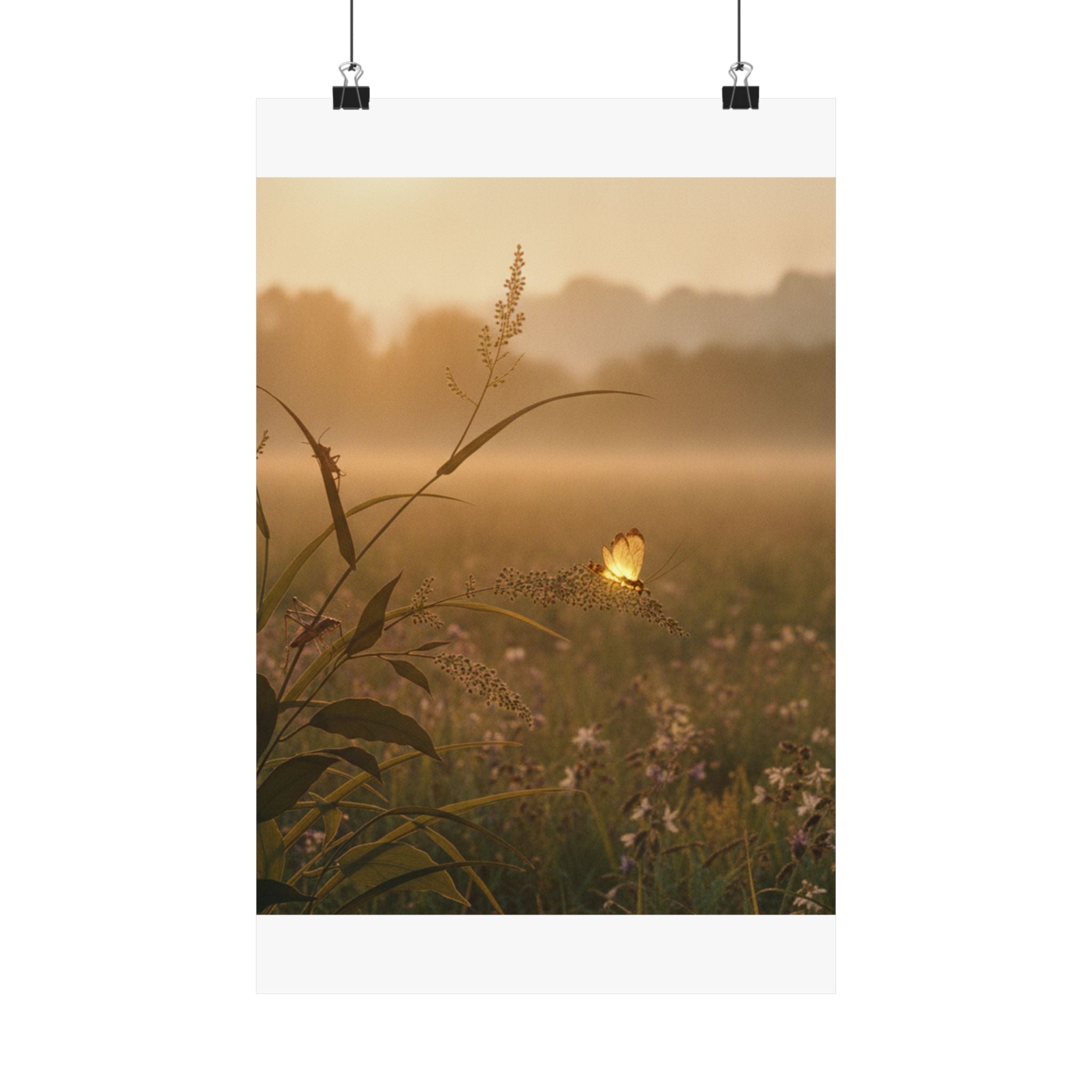 Scenic Nature — Tree Cricket (Matsumushi); Firefly (Hotaru), From The Picture Book Of Crawling C — Matte Poster