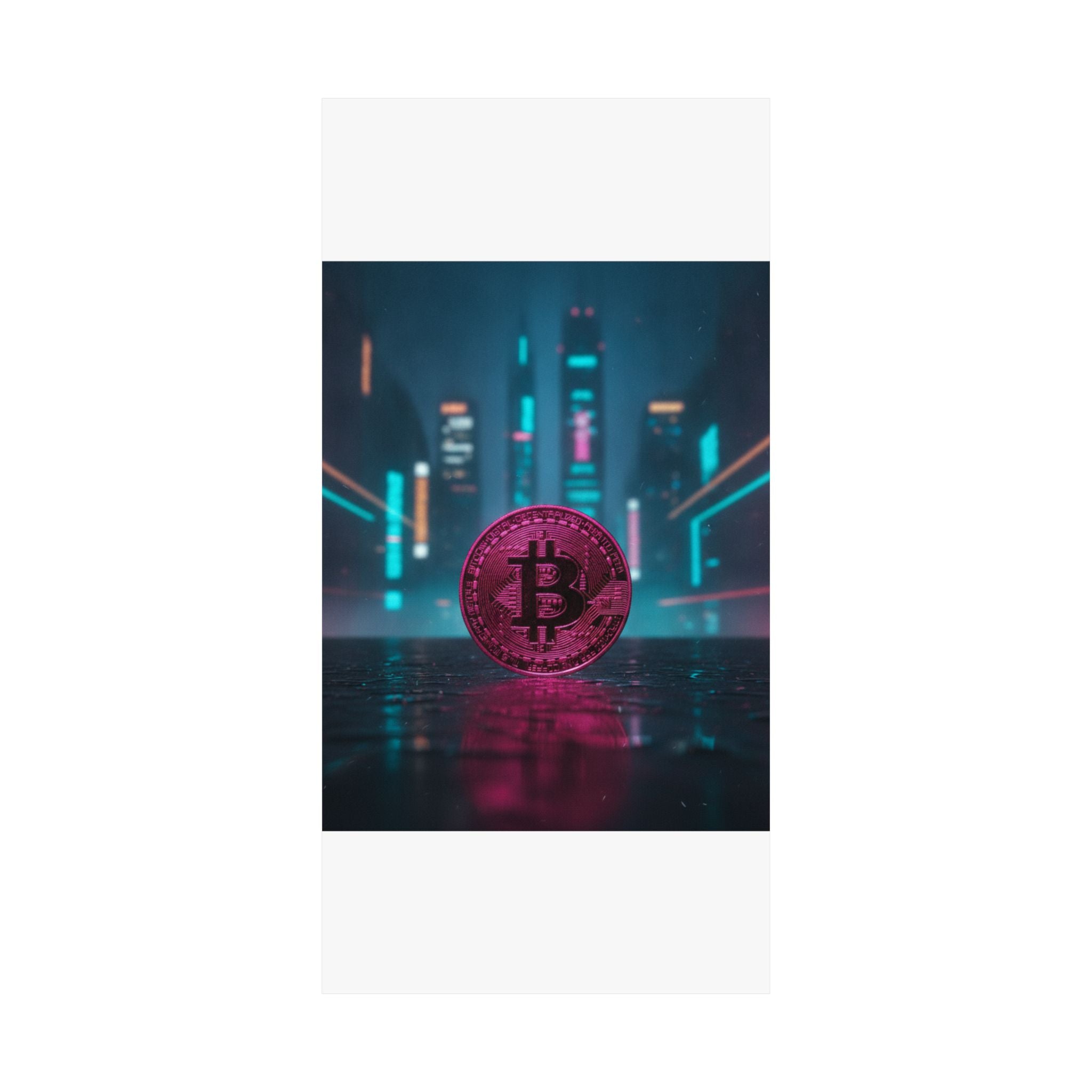 Neon Noir — Coin — Matte Poster
