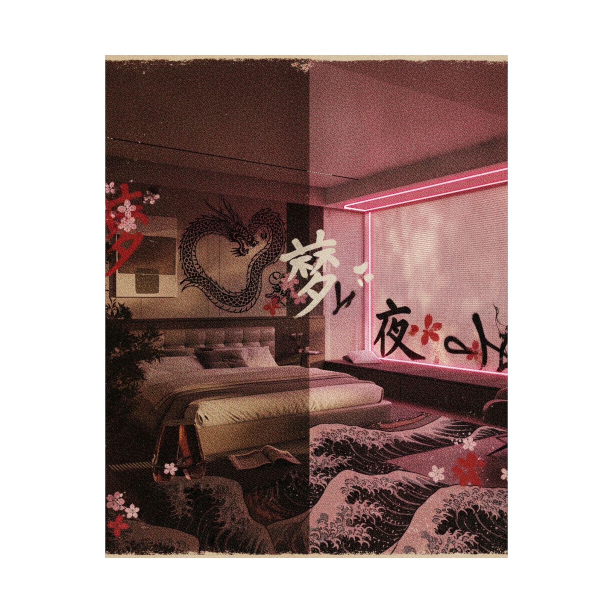 Japanese Street — Bedroom — Matte Poster