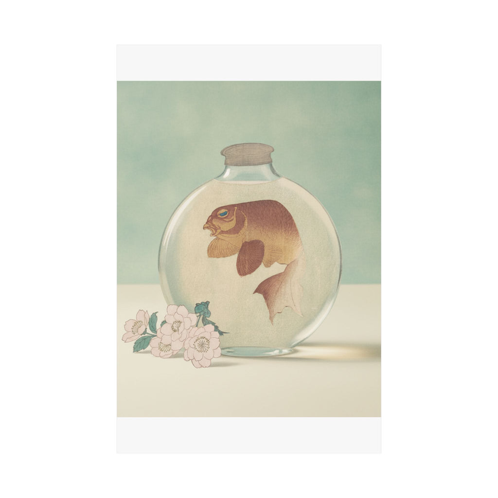 Product Marketing — Gold-Fish In A Glass Bottle — Matte Poster