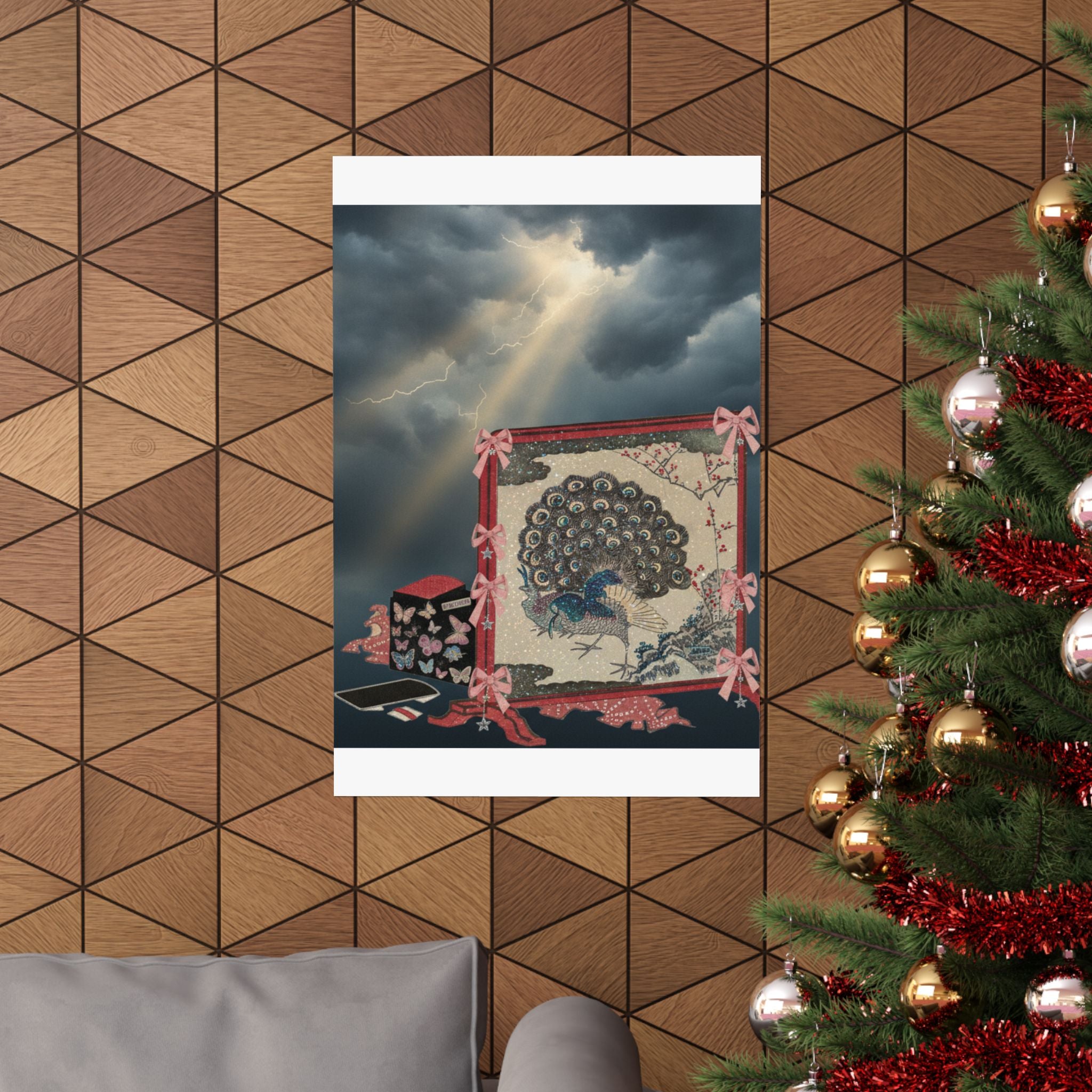Dramatic Storm — Screen And Lady'S Work-Box — Matte Poster