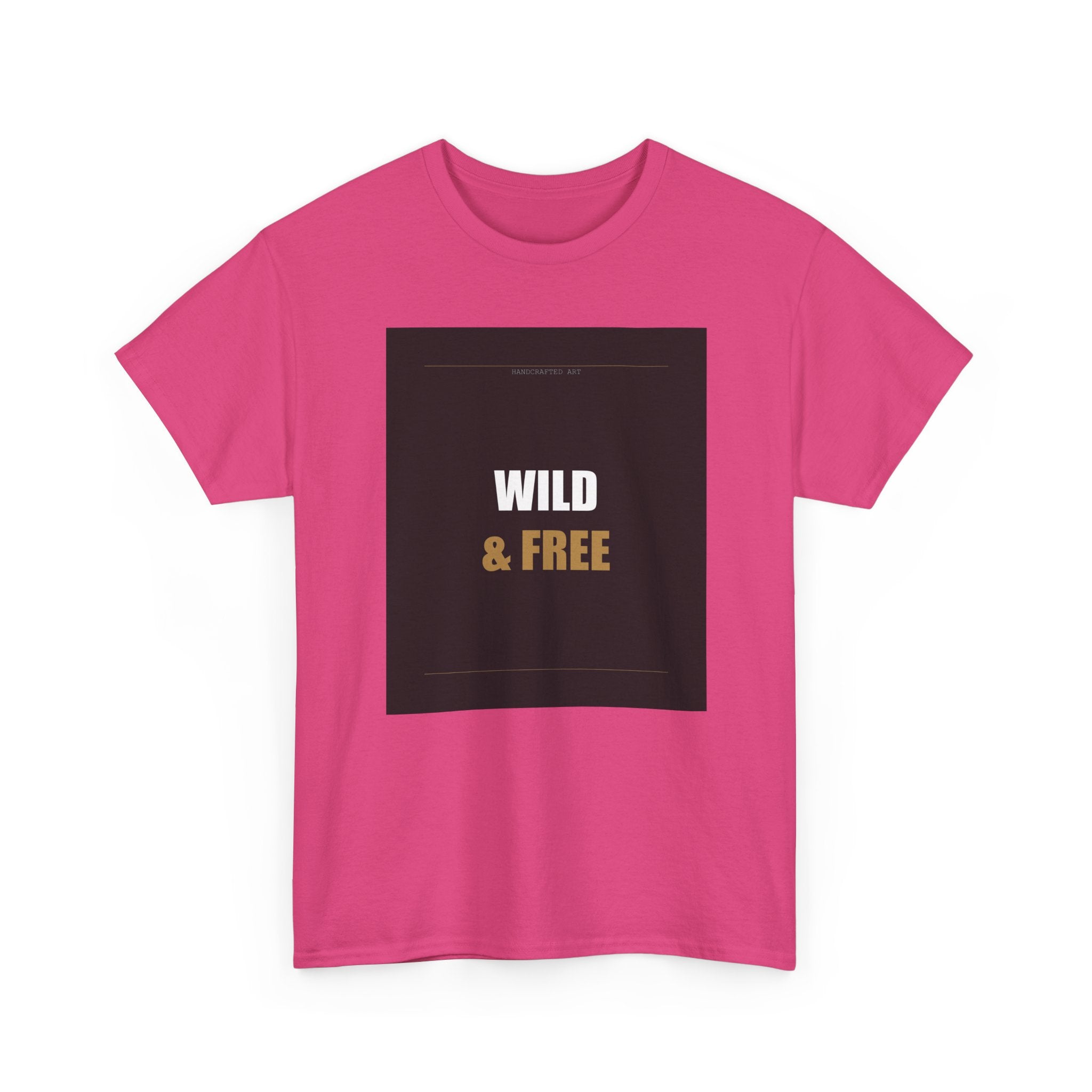 Wild & Free Two-Tone Minimal Typography Graphic Tee