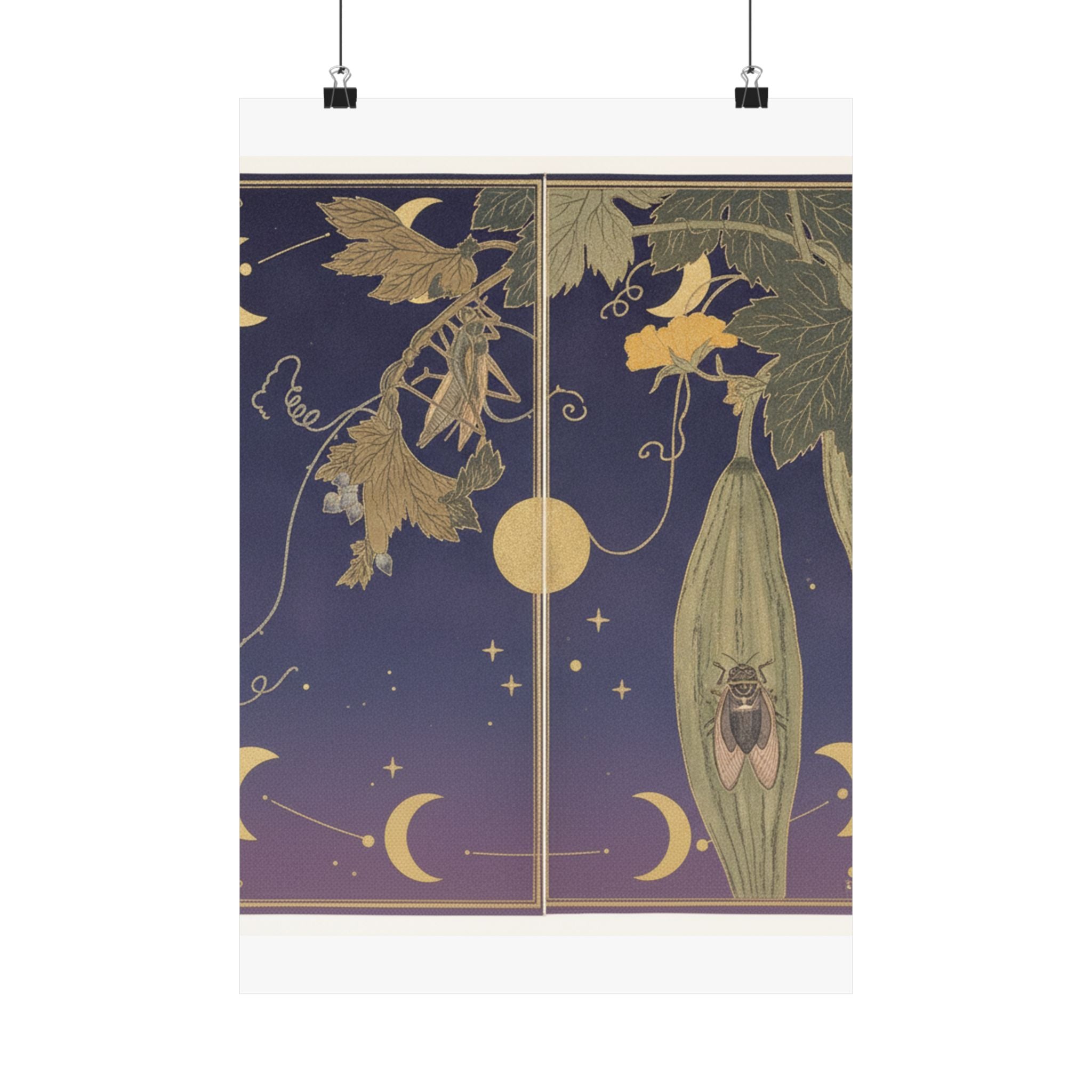 Celestial — Grasshopper (Kirigirisu); Cicada (Semi), From The Picture Book Of Crawling Creat — Matte Poster