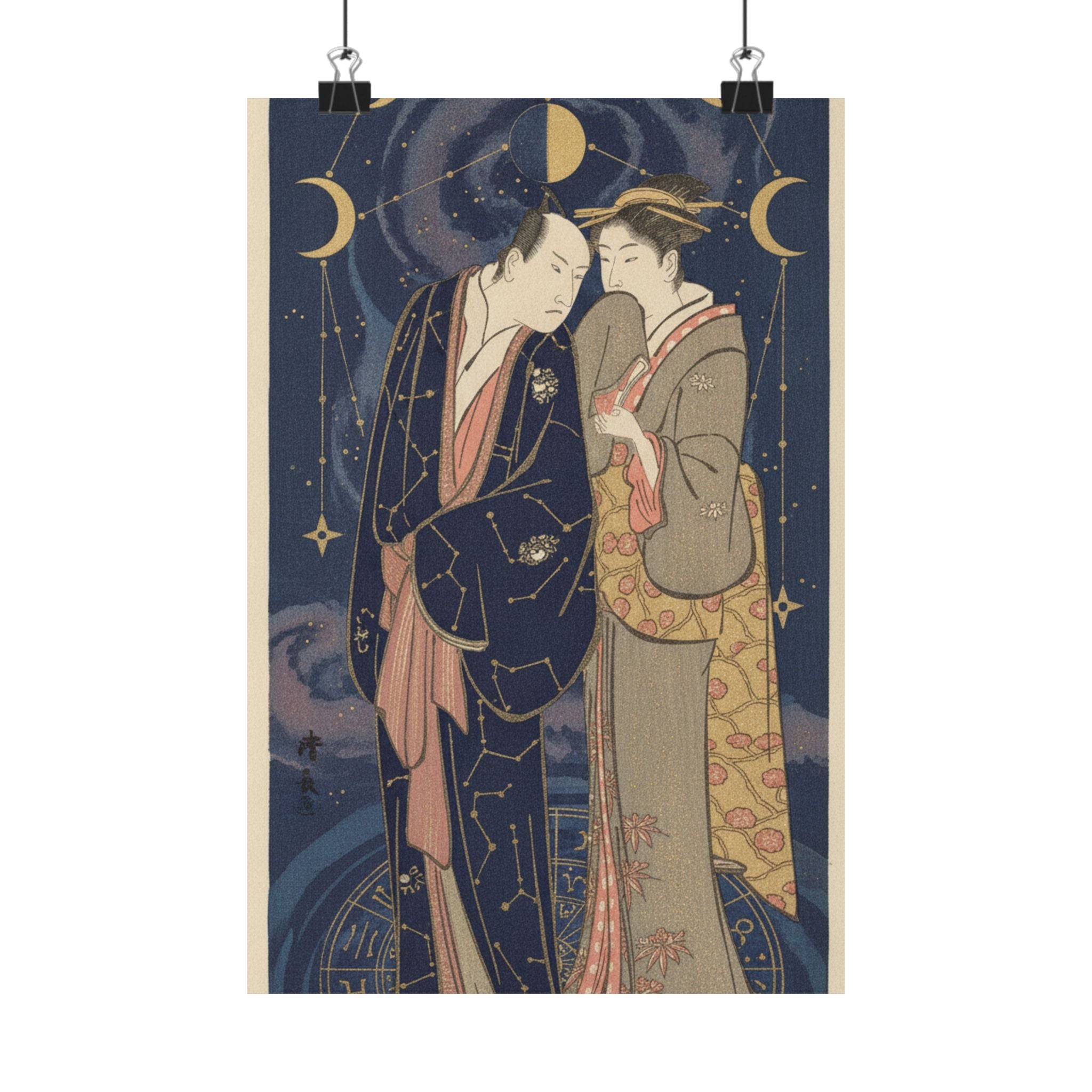 Celestial — Ichikawa Yaozo Iii With A Lady — Matte Poster