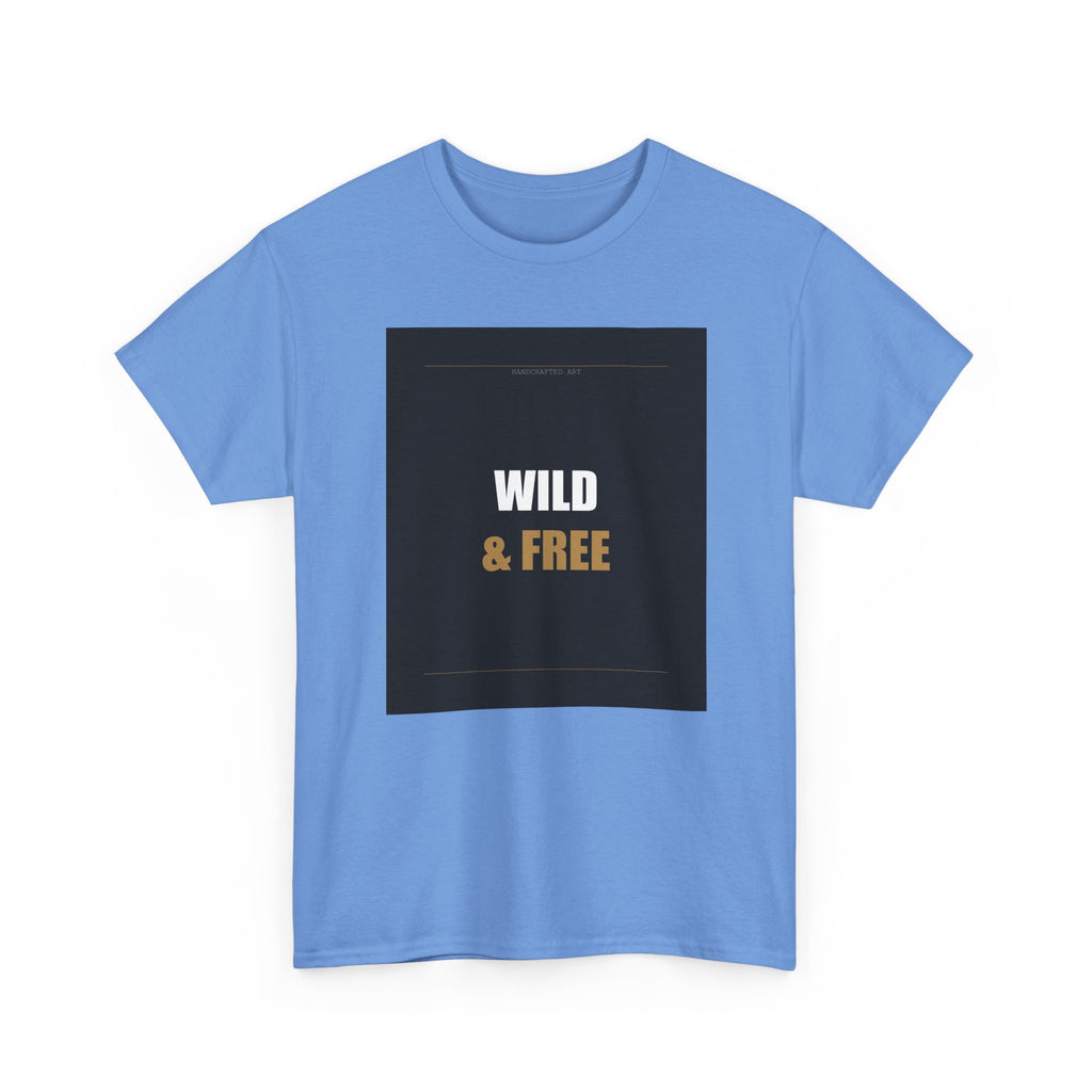 Wild & Free Two-Tone Minimal Typography Graphic Tee