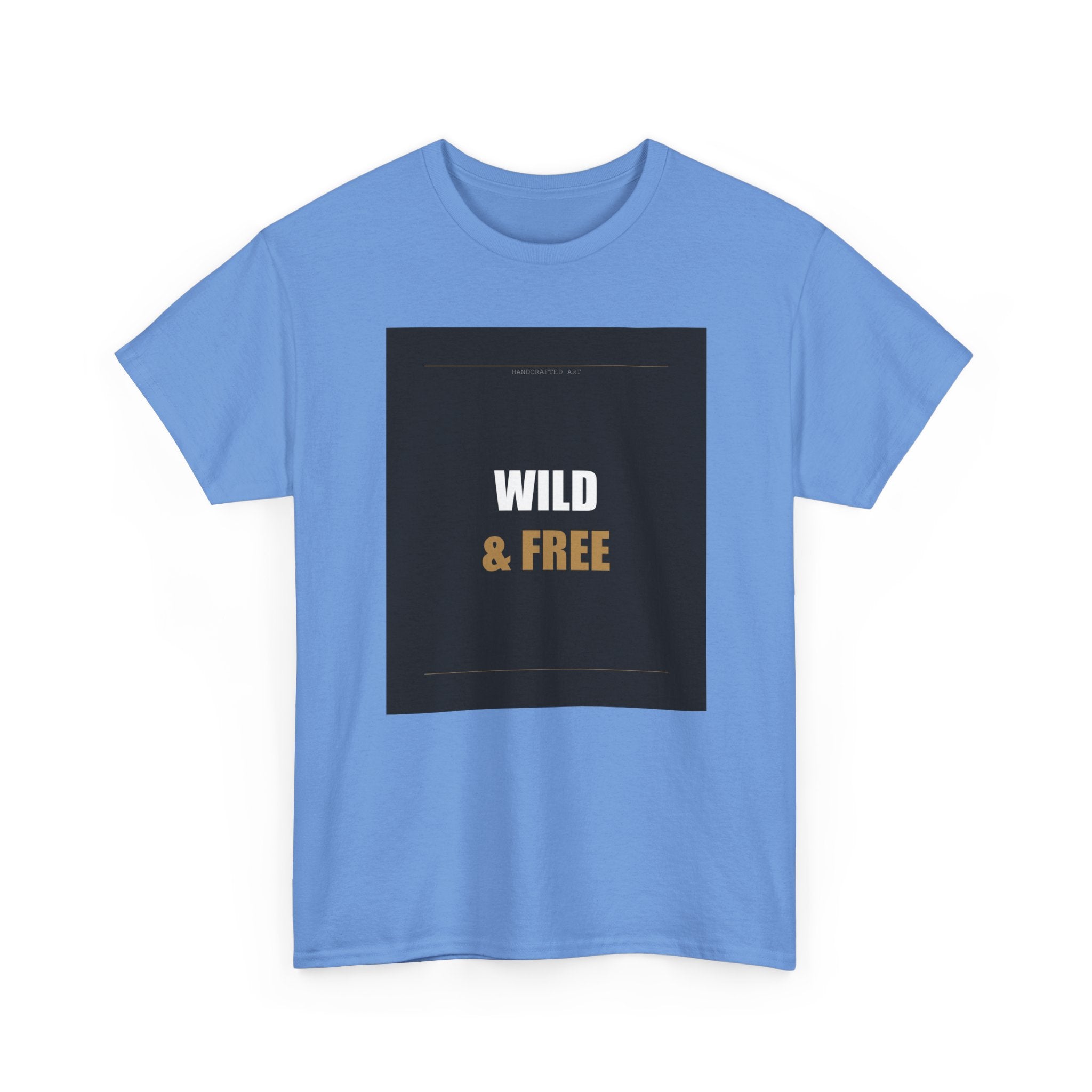 Wild & Free Two-Tone Minimal Typography Graphic Tee