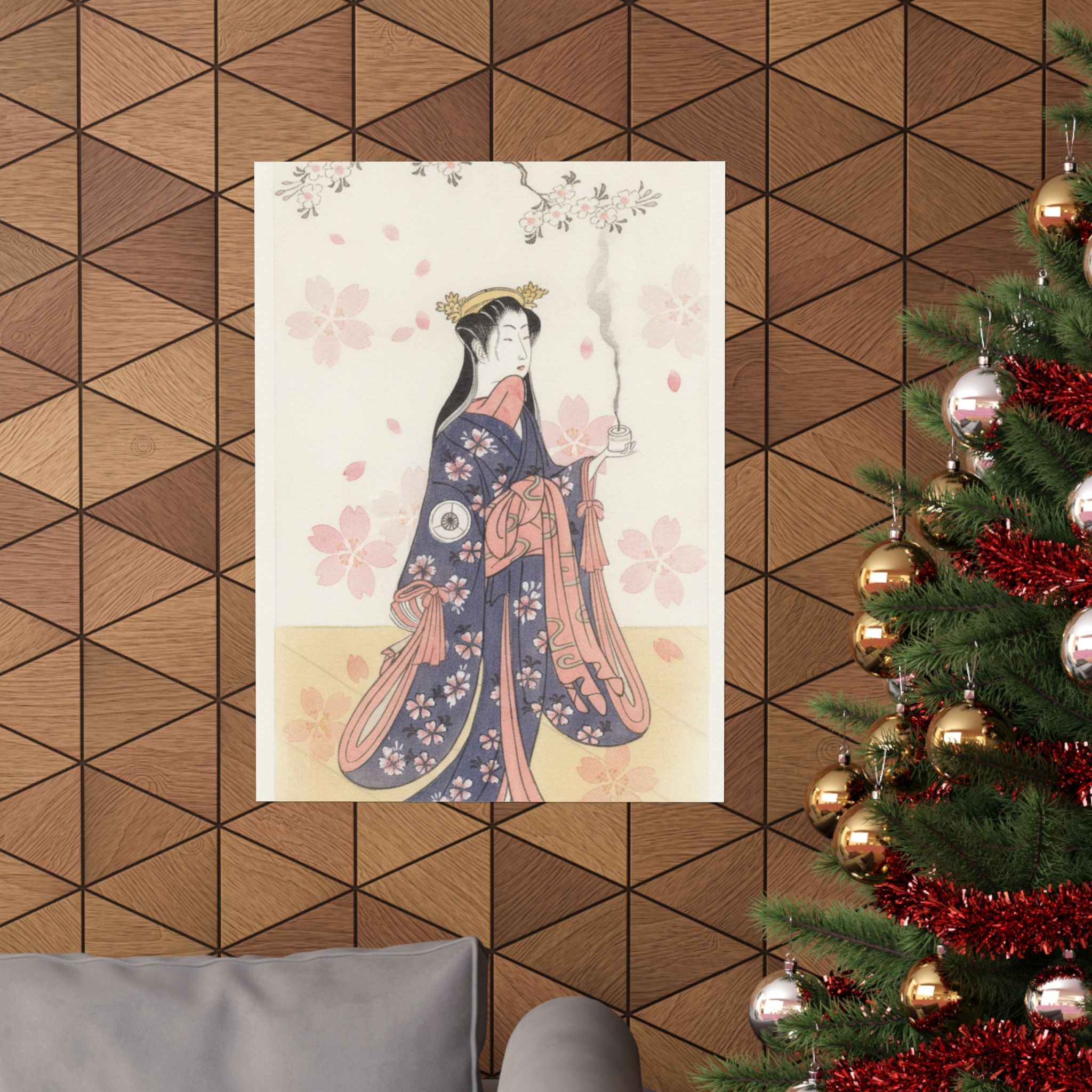 Watercolor — The Actor Iwai Hanshirō Iv As Sakura Hime, The Cherry Princess — Matte Poster