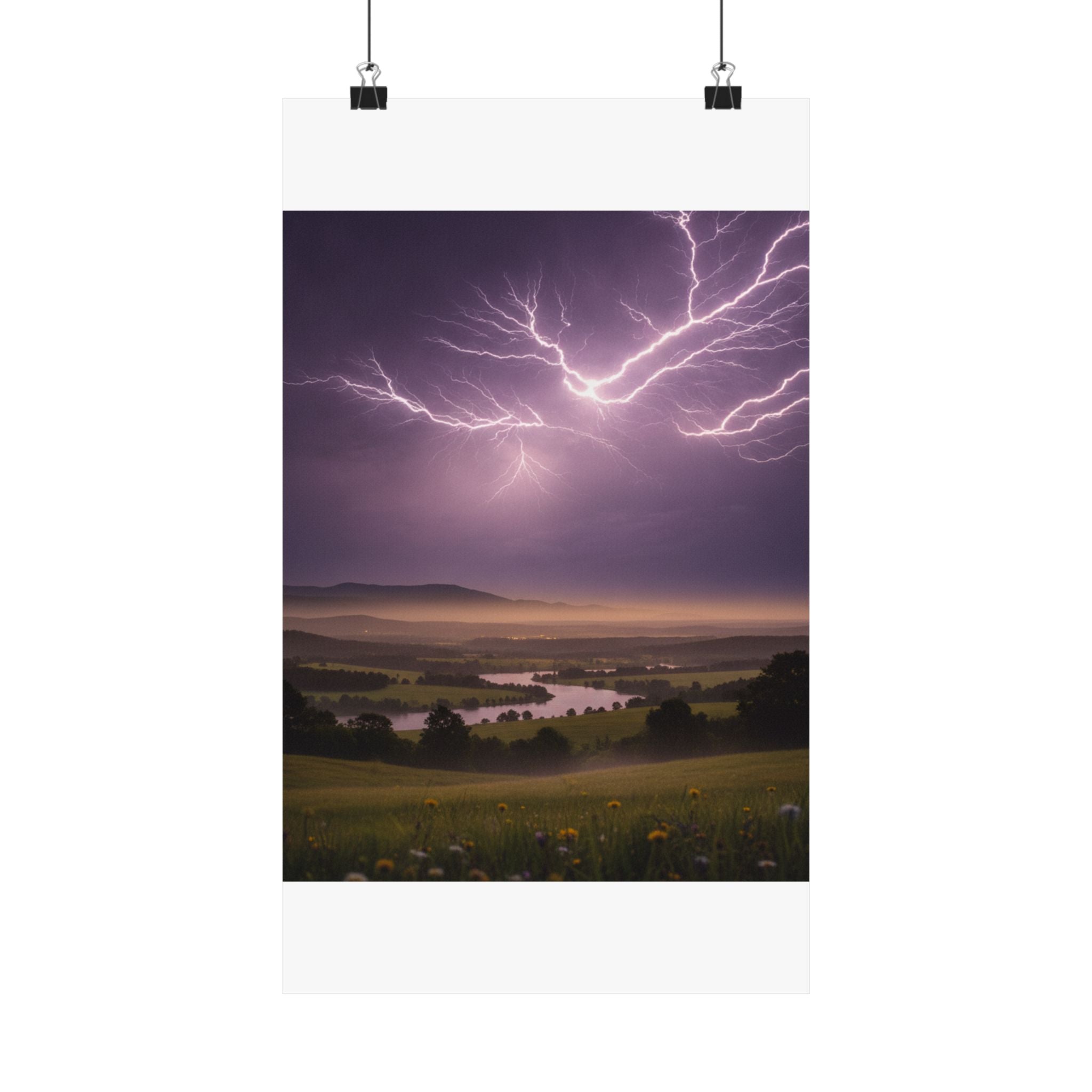 Scenic Nature — Lightning — Matte Poster