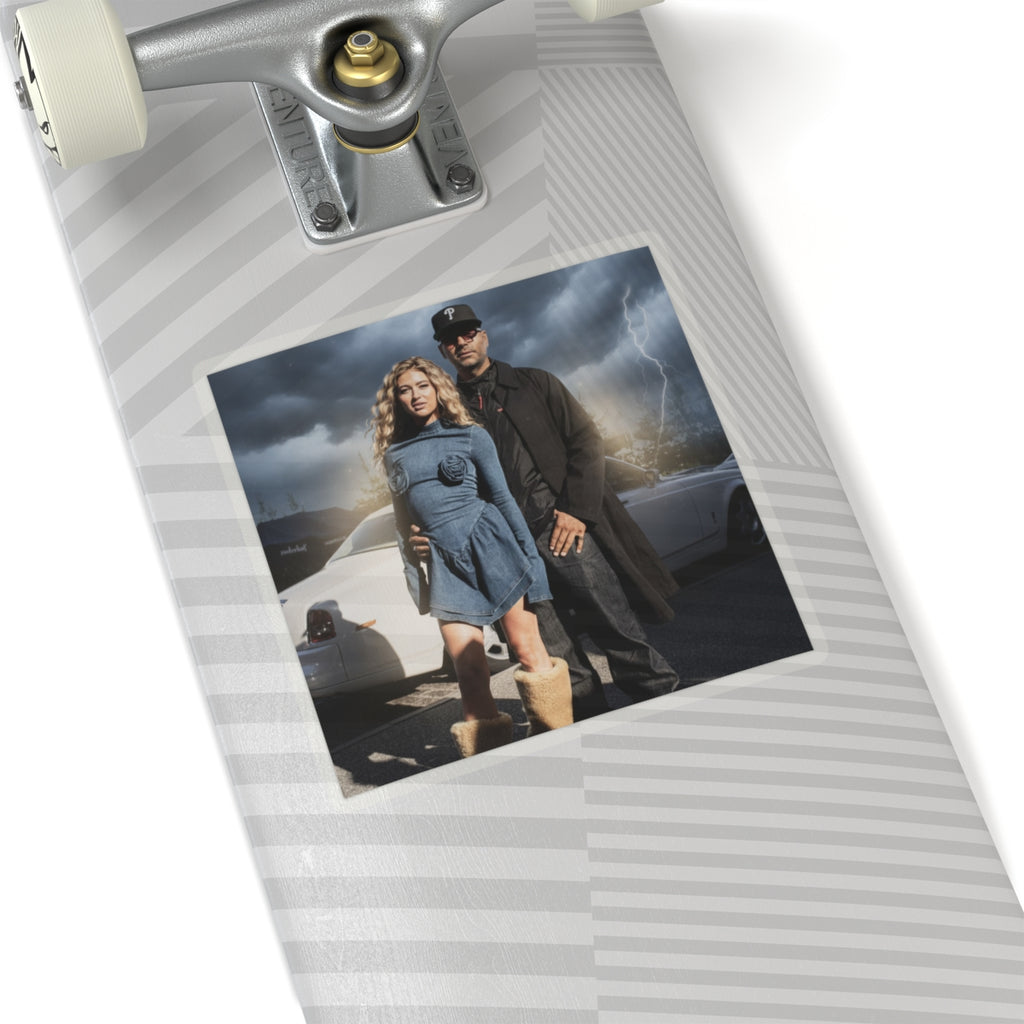 Dramatic Storm — Person — Kiss-Cut Sticker