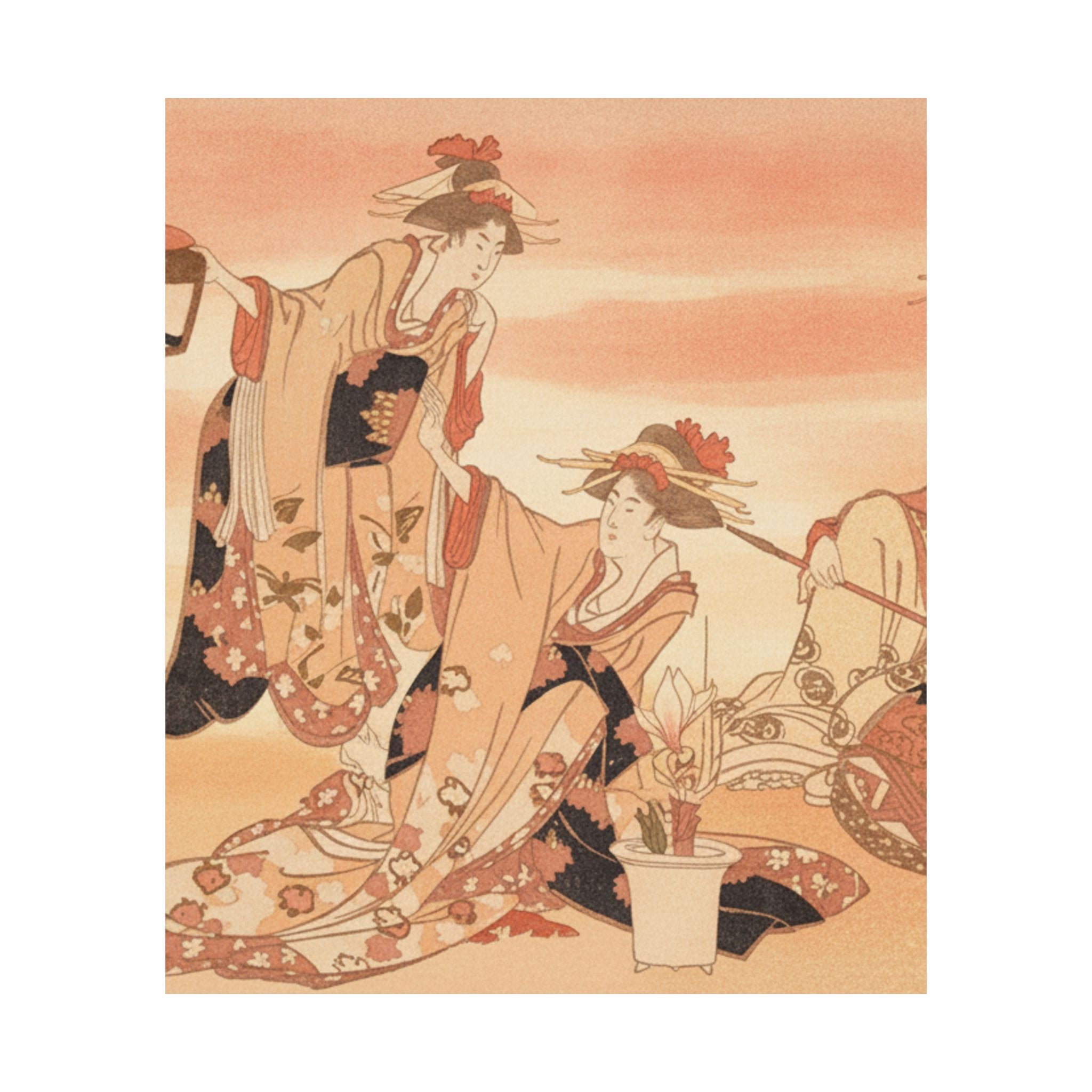 Southern Sunset — Three Young Ladies Visiting Together — Matte Poster