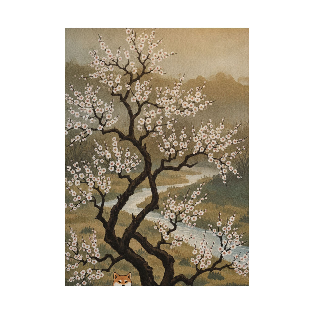 Scenic Nature — Plum Tree In Blossom — Matte Poster