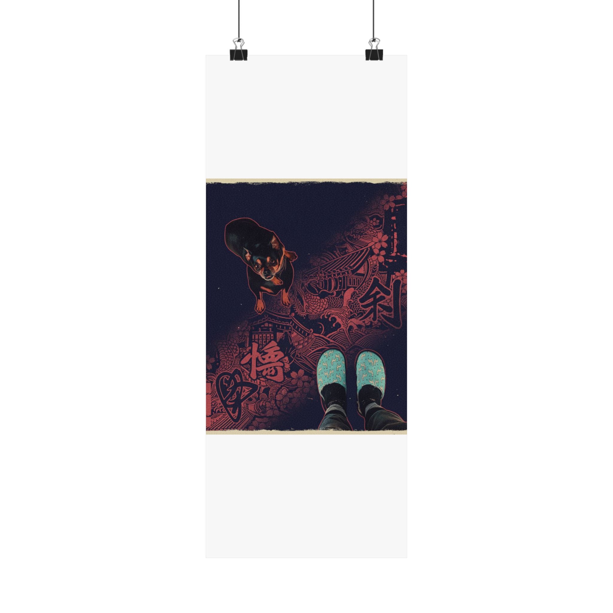 Japanese Street — Dog — Matte Poster