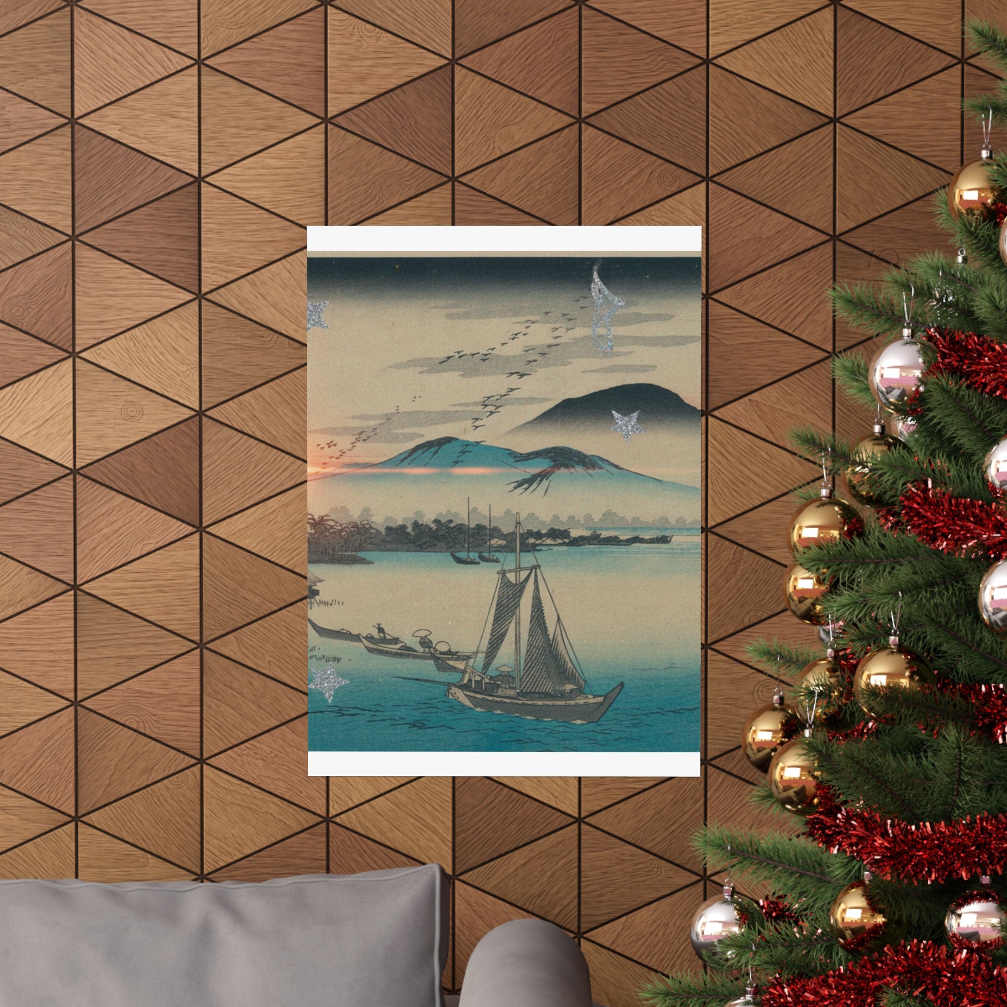 Cinematic — Geese Flying Down To Katada — Matte Poster