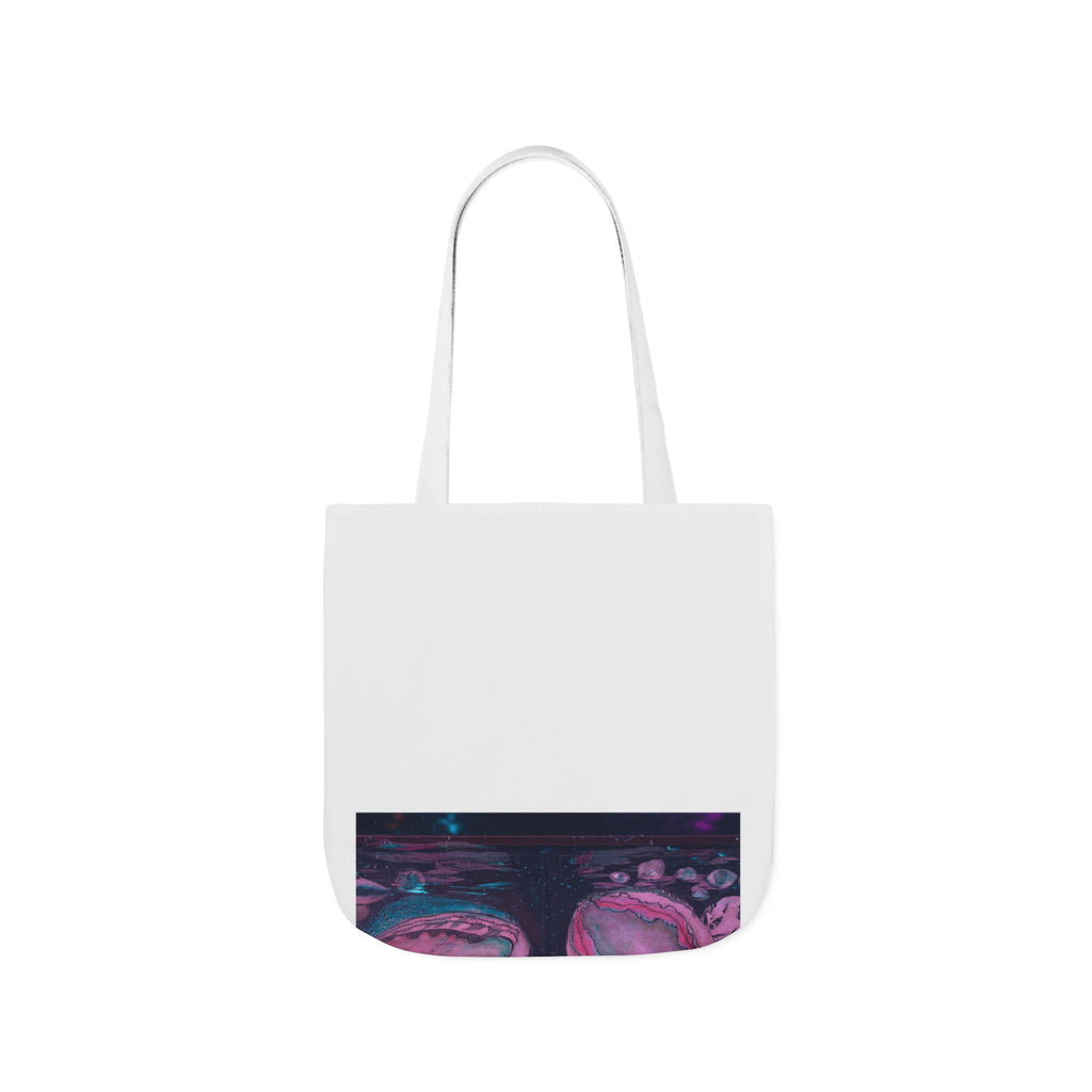 Neon Night Glow Agate Abstract Photo Canvas Tote Bag