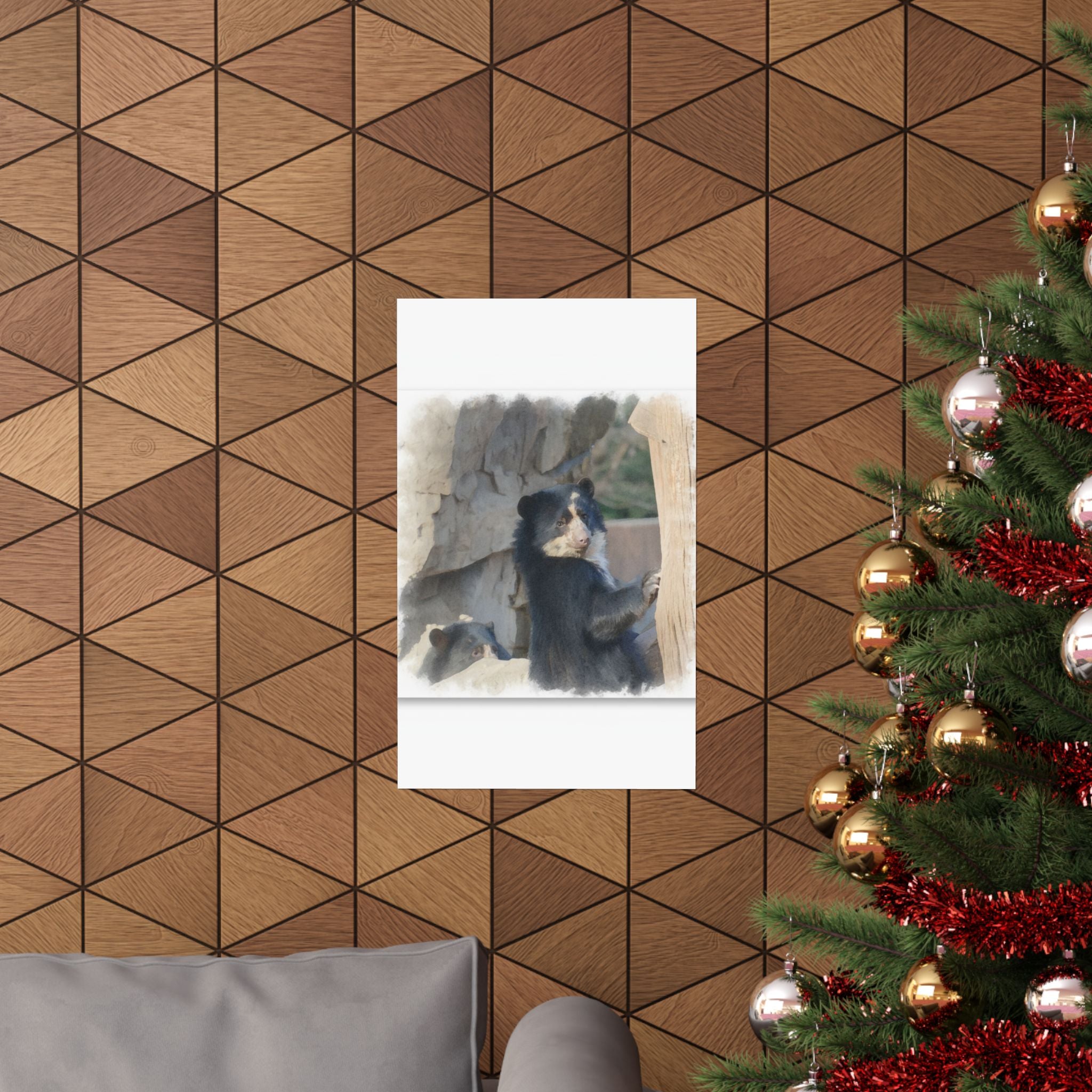 Watercolor — Bear — Matte Poster