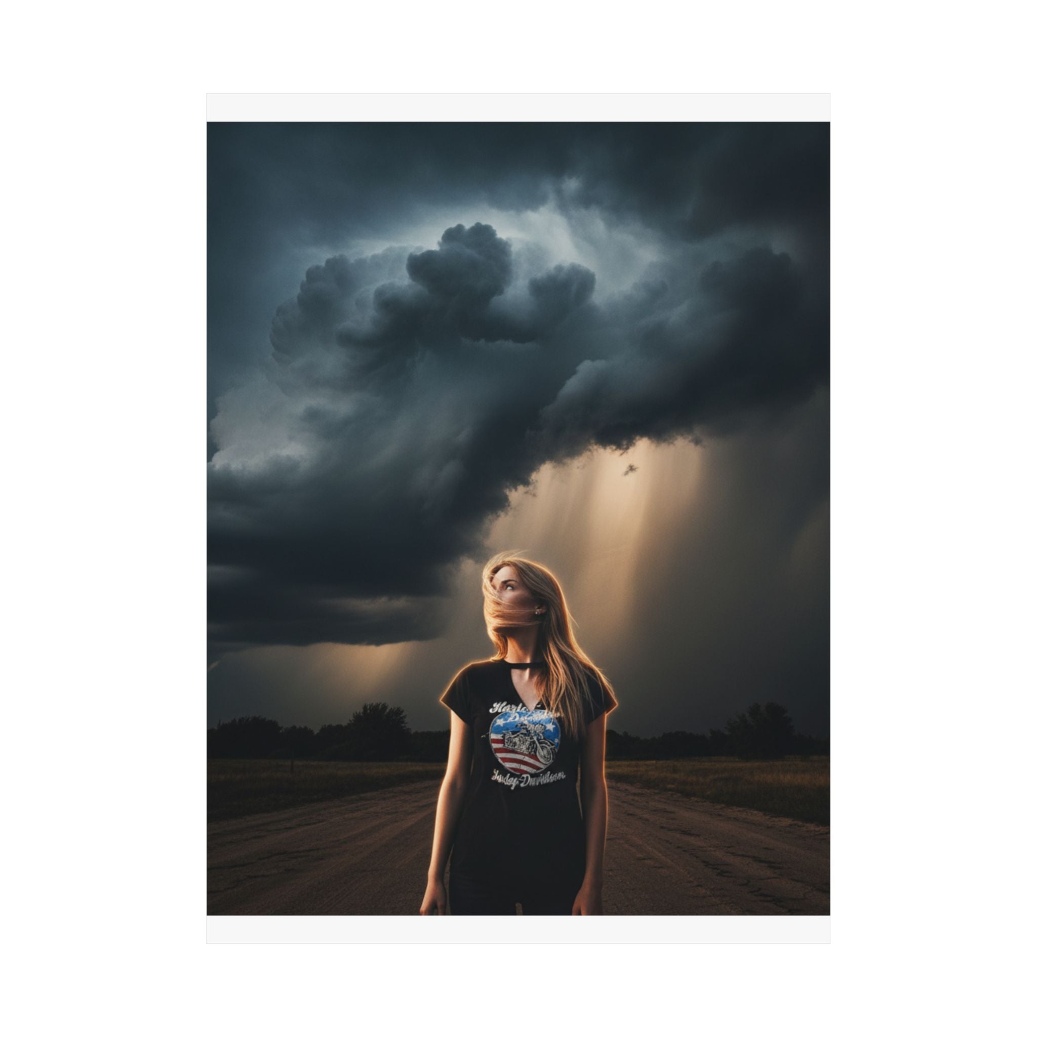 Dramatic Storm — Person — Matte Poster